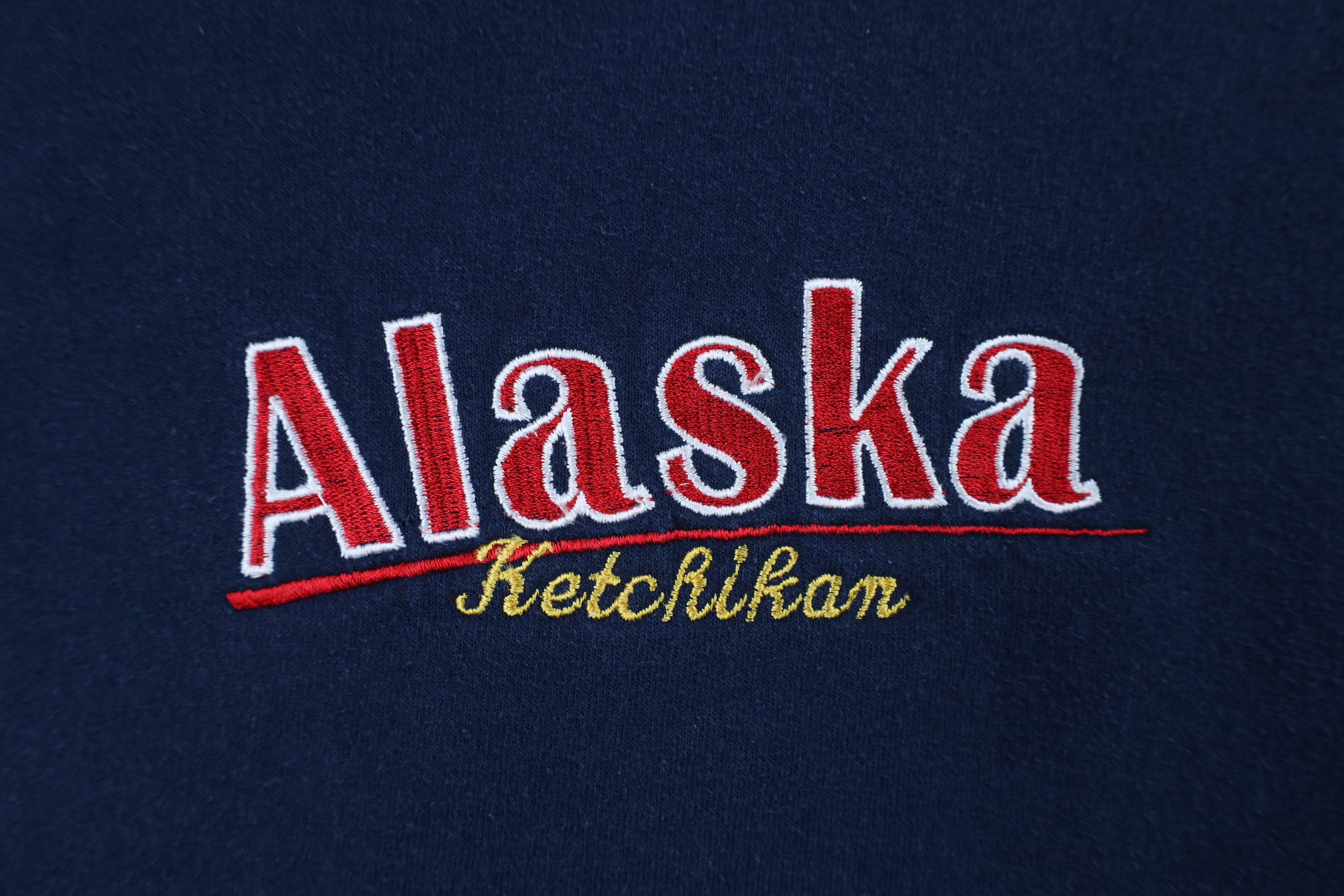 Vintage Vintage 90s Streetwear Ketchikan Alaska Sweatshirt Blue Size US S / EU 44-46 / 1 - 4 Thumbnail