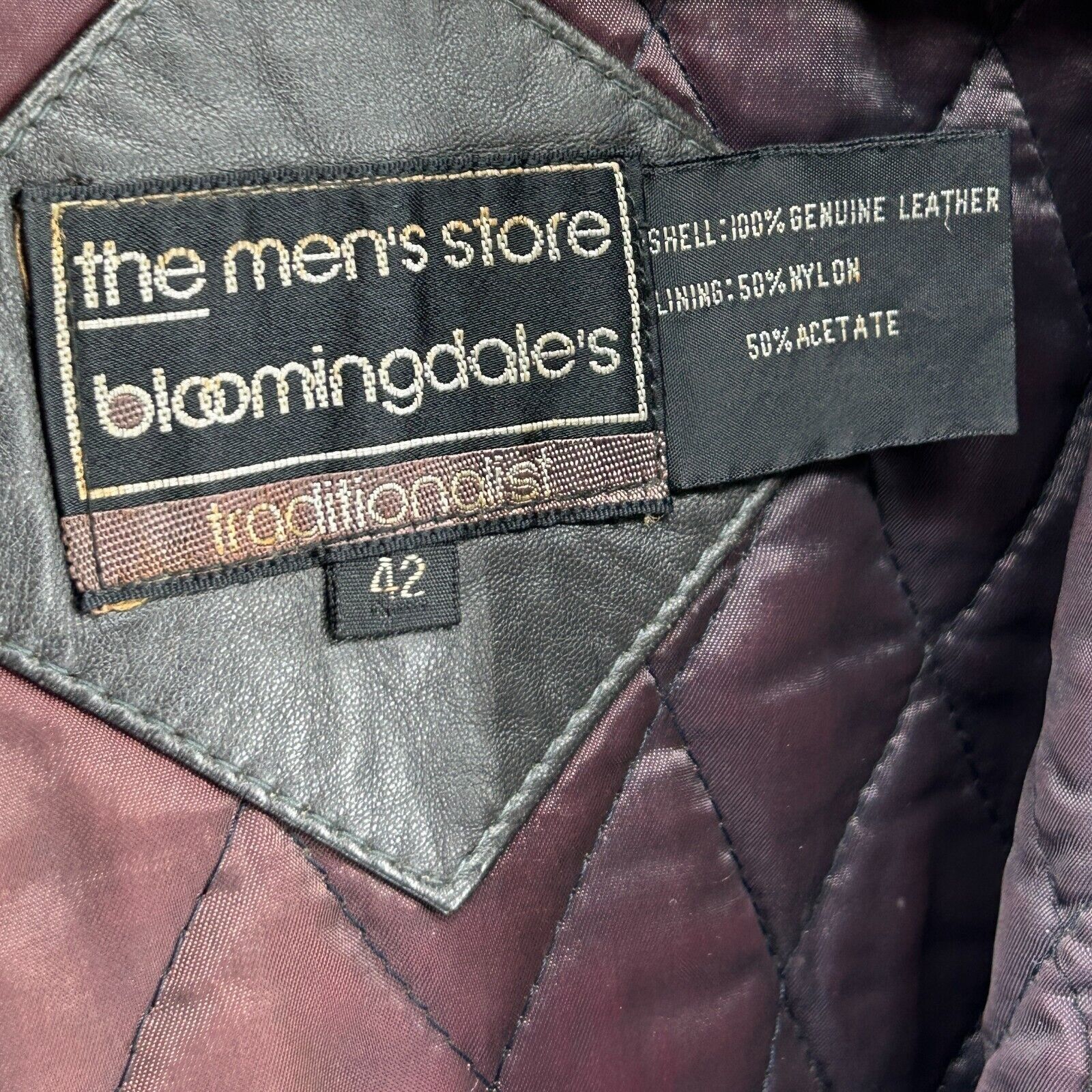 Bloomingdale's Vintage 80s Black Genuine Leather Distressed Bomber Jacket Size US L / EU 52-54 / 3 - 8 Thumbnail