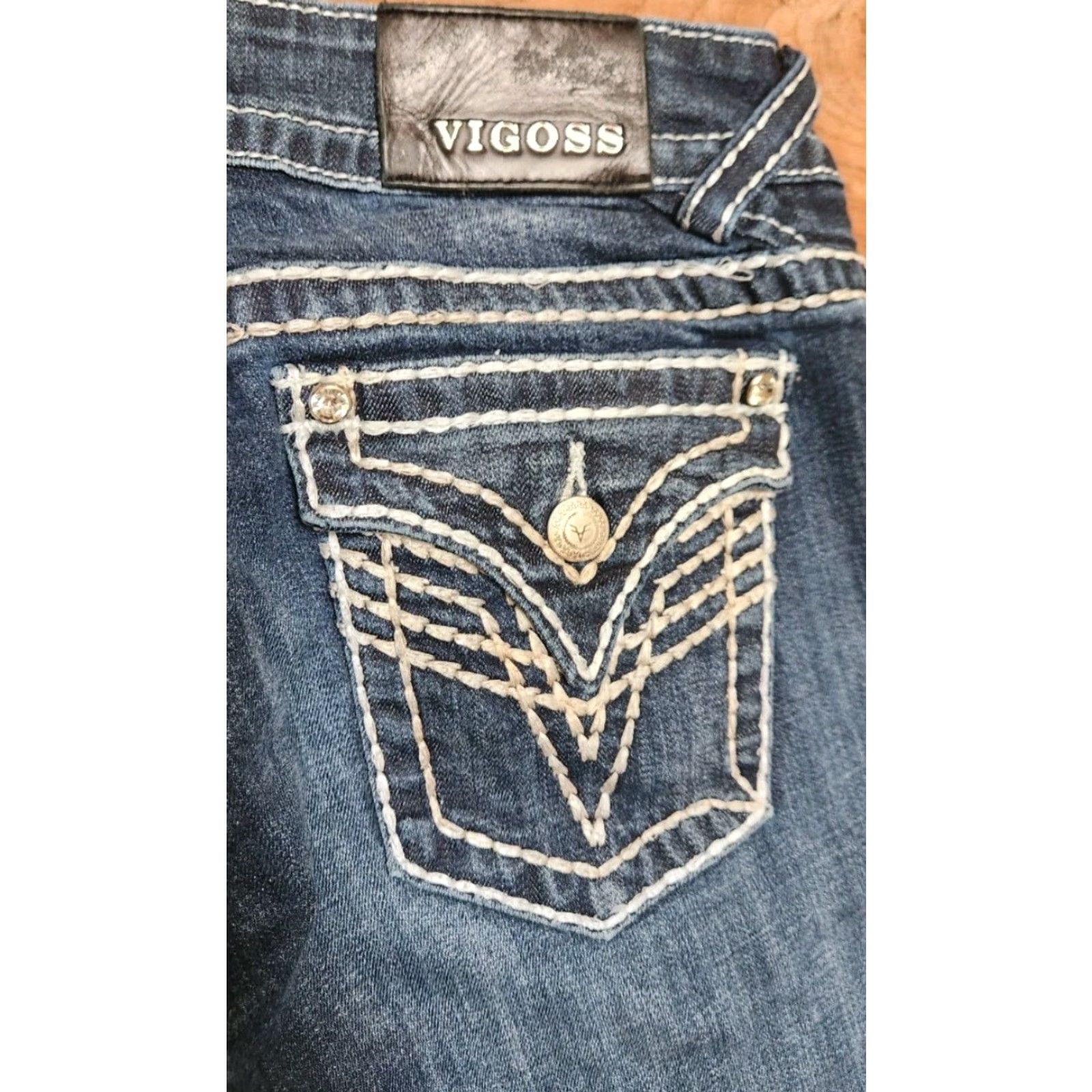 Vintage VIGOSS The New York Bootcut Jeans Women's Size 9/10 Inseam 33" Blue Denim Pants - Jeans, Bootcut, Denim, Women's Size 9/10, 33in Inseam Size 30" / US 8 / IT 44 - 5 Thumbnail