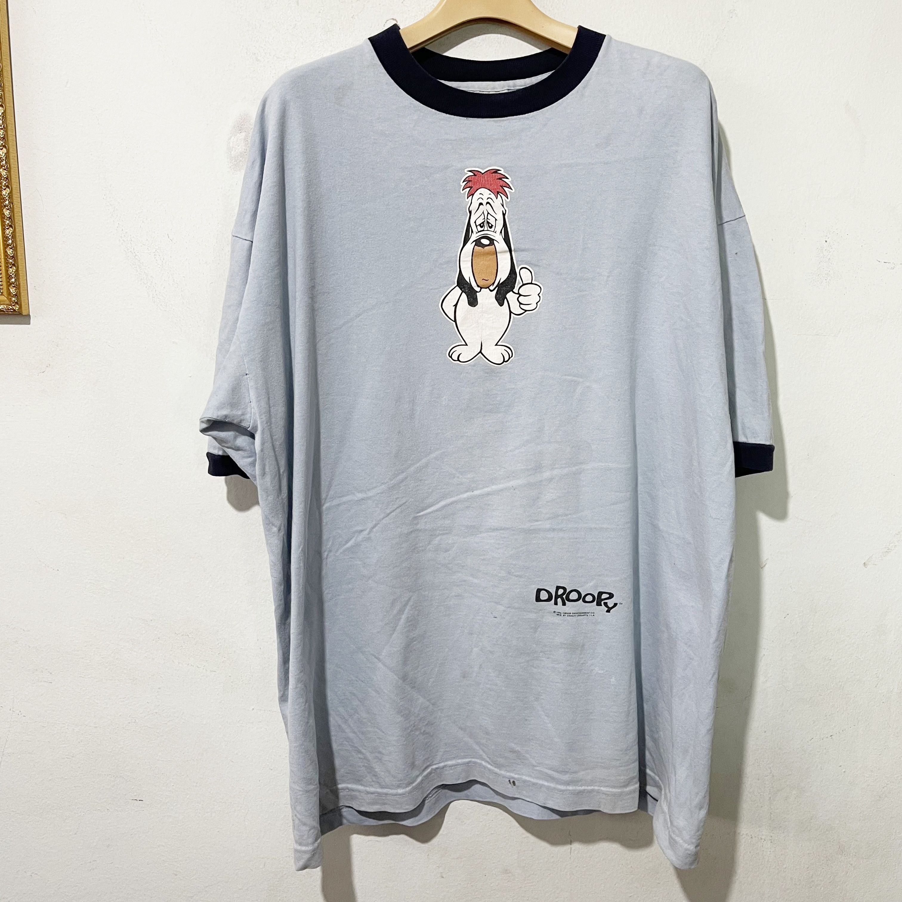 Vintage Vintage 1996 Stanley Desantis Droopy Ringer Tee Size US XL / EU 56 / 4 - 1 Thumbnail