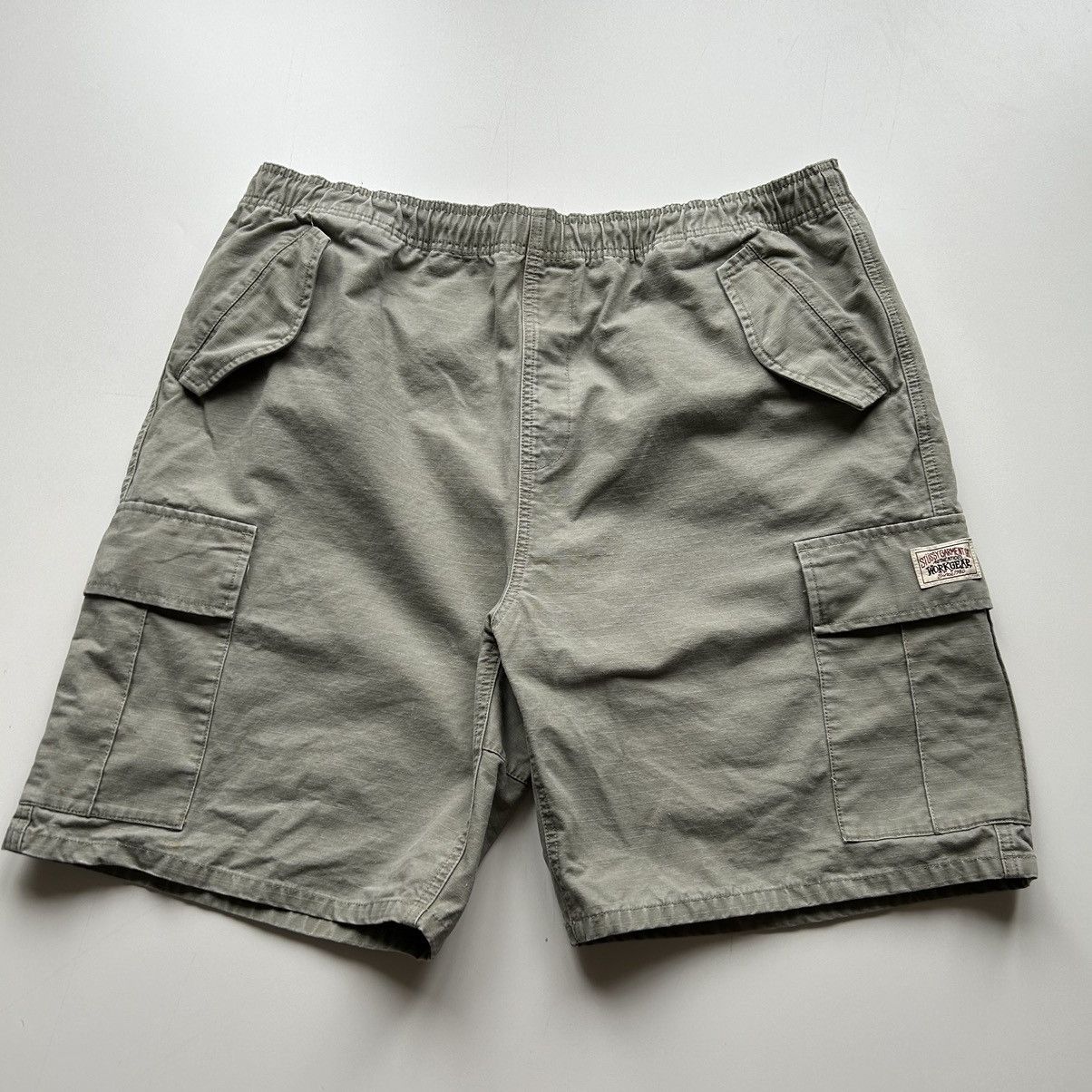 image of Vintage Stussy Work Gear Cargo Shorts Xxl in Green Olive, Men's (Size 38)