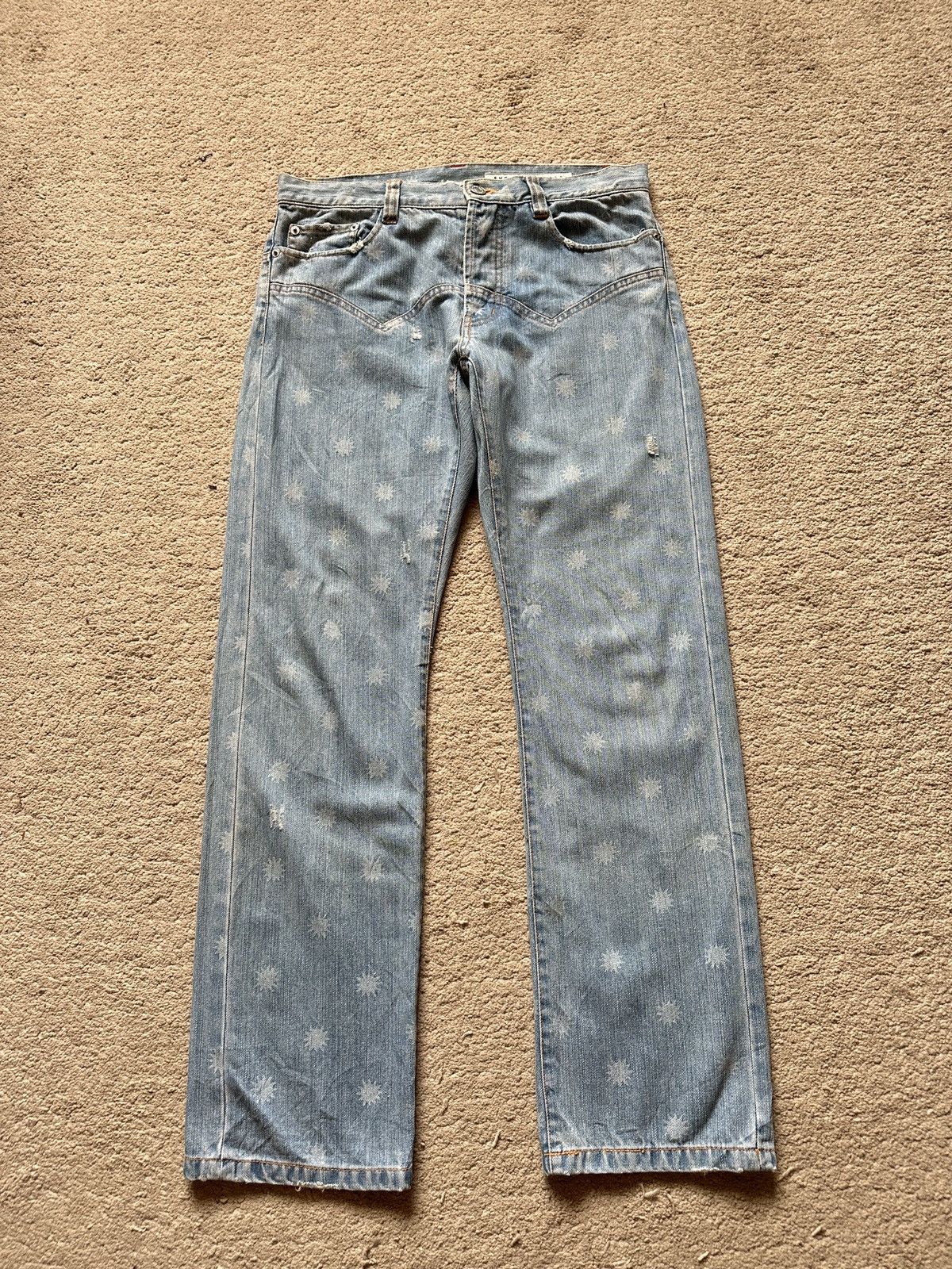 Tsumori Chisato 1990s SunaoKuwahara Bullet shot Jeans Size US 30 / EU 46 - 2 Thumbnail