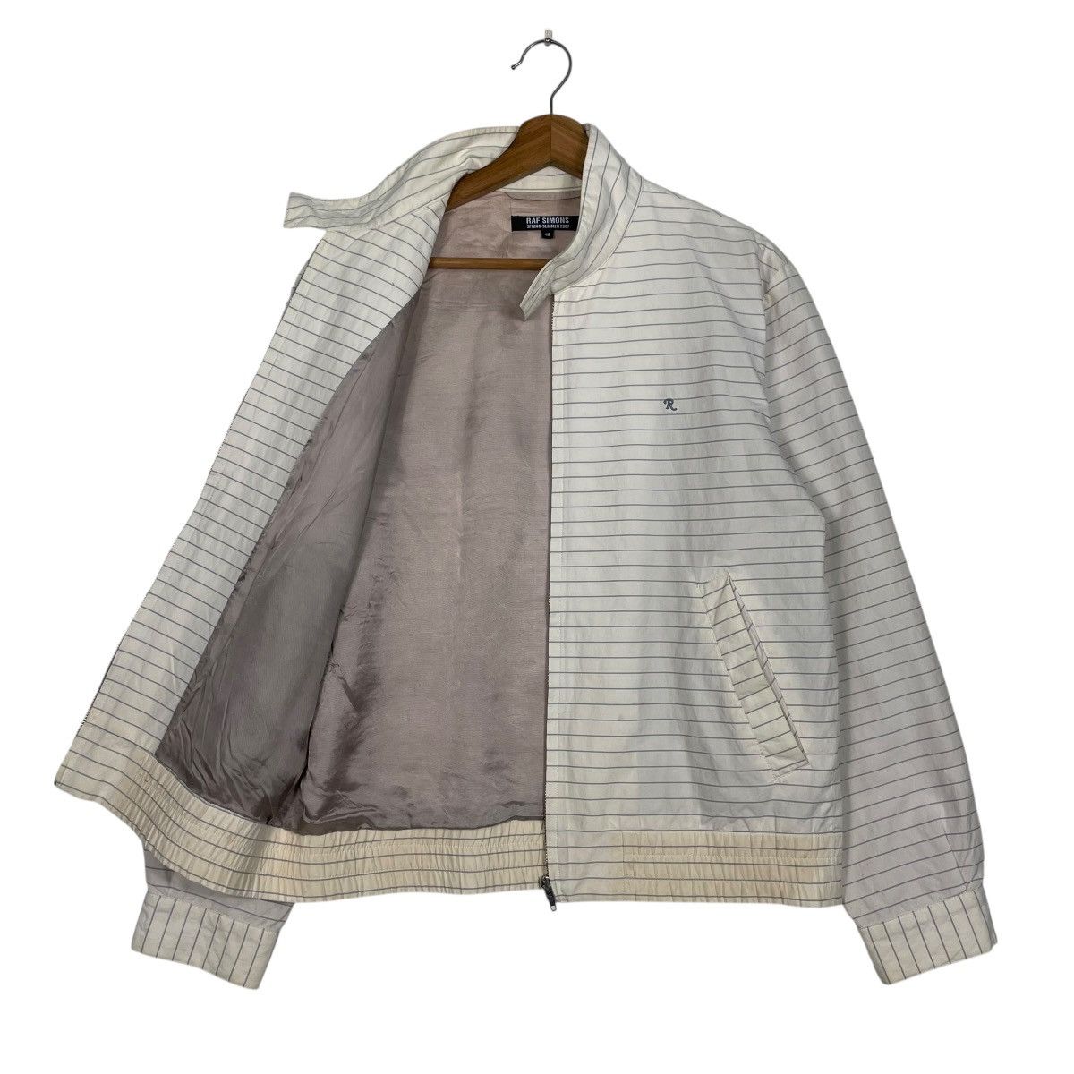 Raf Simons Rare Raf Simons SS07 Stripes Single R Bomber Jacket Size US S / EU 44-46 / 1 - 9 Thumbnail