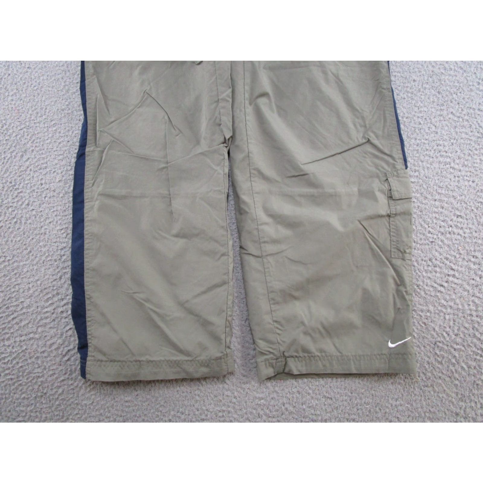 Nike VTG Y2K 2000s Nike Mini Swoosh Lined Track Windbreaker Pants SZ M Elastic Waist Multicolor Mens Size US 31 - 2 Thumbnail
