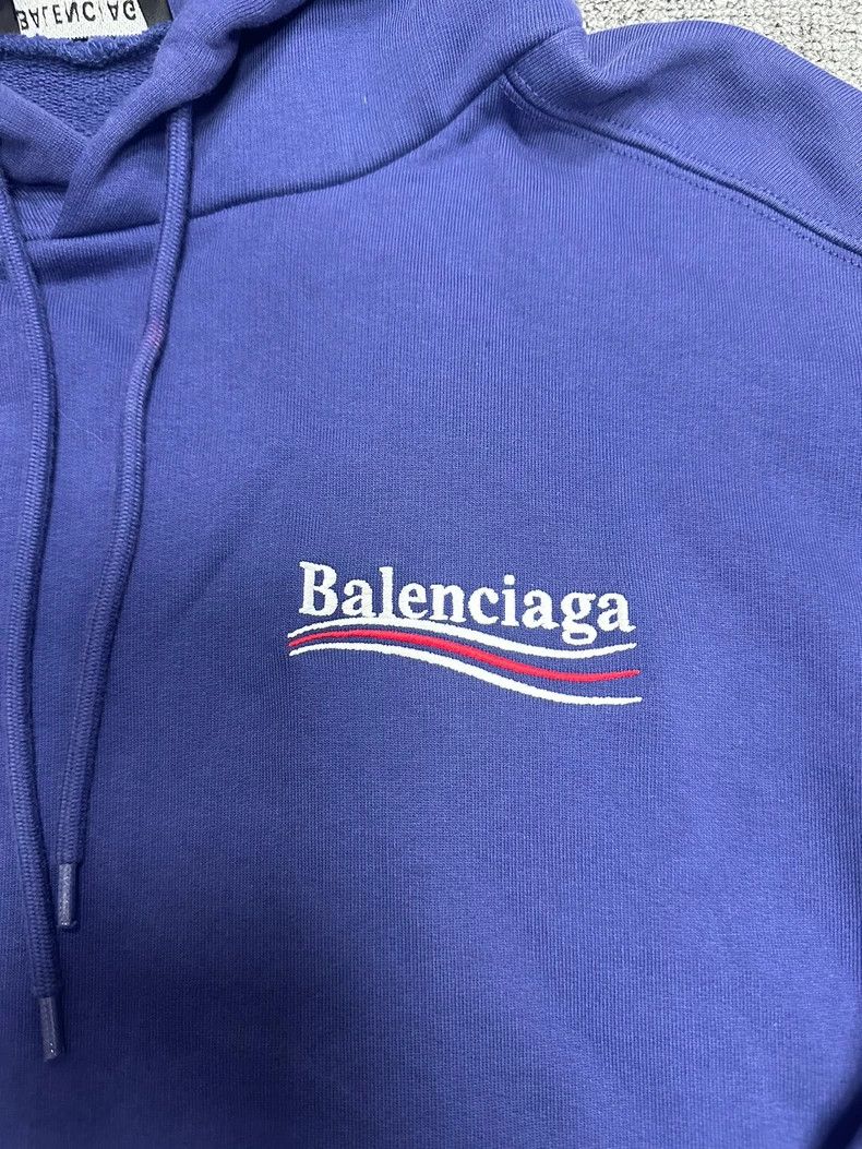 Balenciaga Balenciaga Blue embroidery of cola hoodie Size US M / EU 48-50 / 2 - 2 Thumbnail