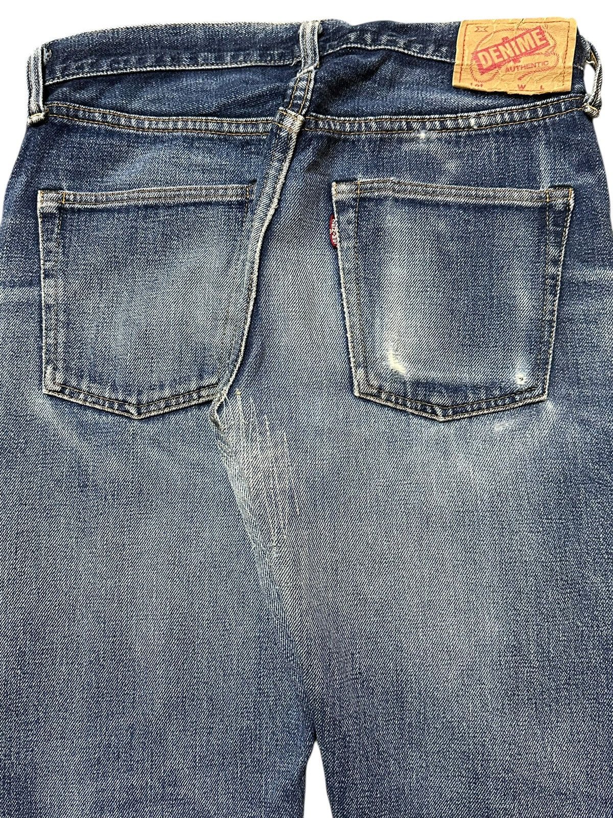 Denime Vintage Japan Denime Selvage Blue Faded Wash Distress Jeans Size US 29 - 7 Thumbnail
