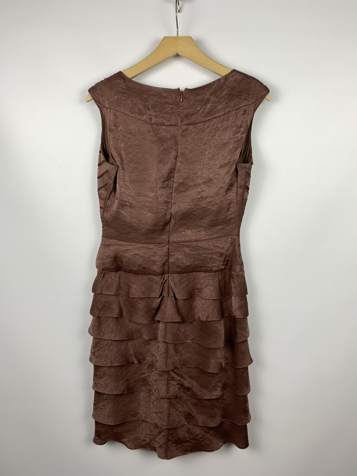 Adrianna Papell Vintage Adrianna Papell Pleated Mini Dress Size 8 Bronze Size M / US 6-8 / IT 42-44 - 6 Thumbnail