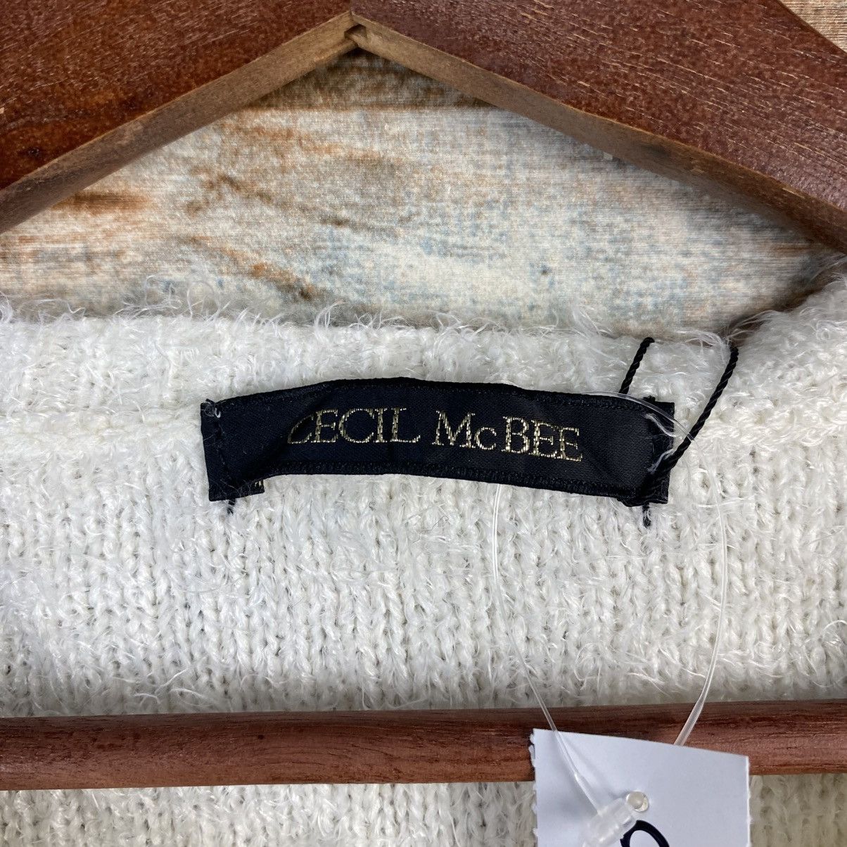 Japanese Brand DL Cecil Mcbee White Cardigan Knitwear #C1087 Size S / US 4 / IT 40 - 10 Thumbnail