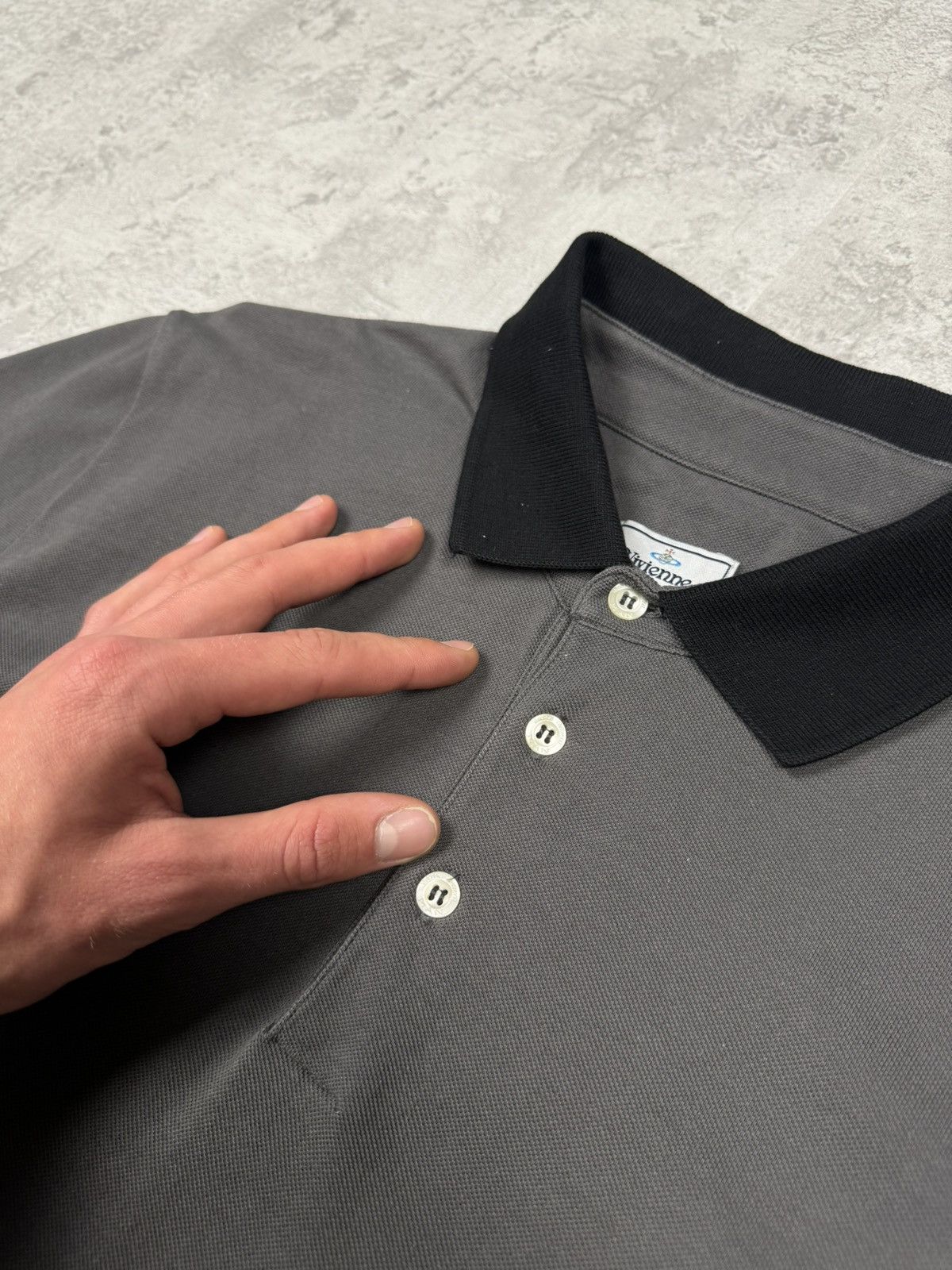 Vivienne Westwood Vivienne Westwood Gray Polo Shirt Size XL Size US XL / EU 56 / 4 - 8 Thumbnail