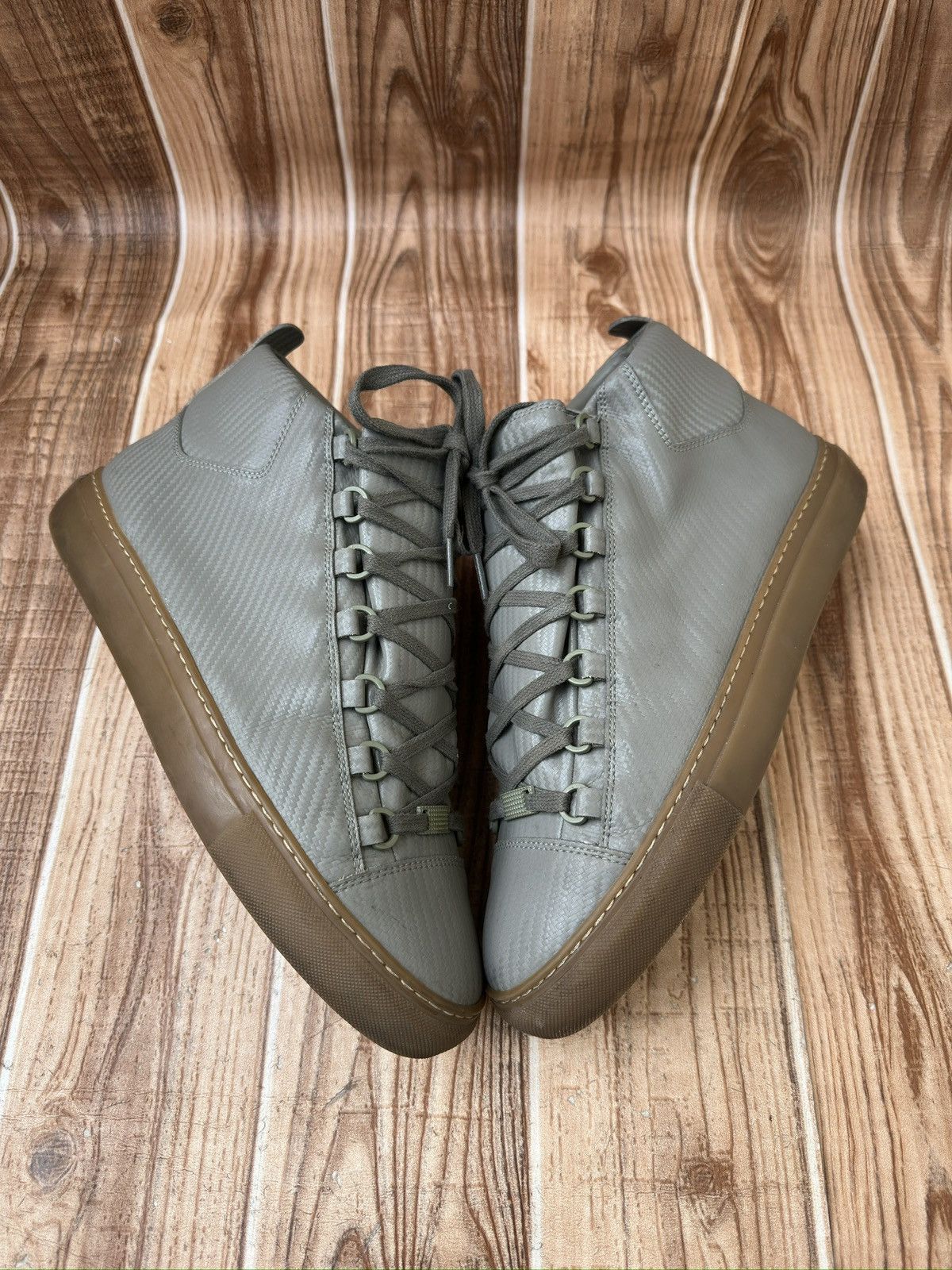 Balenciaga Balenciaga Paris Light Grey Hightop Sneaks Size US 10 / EU 43 - 4 Thumbnail