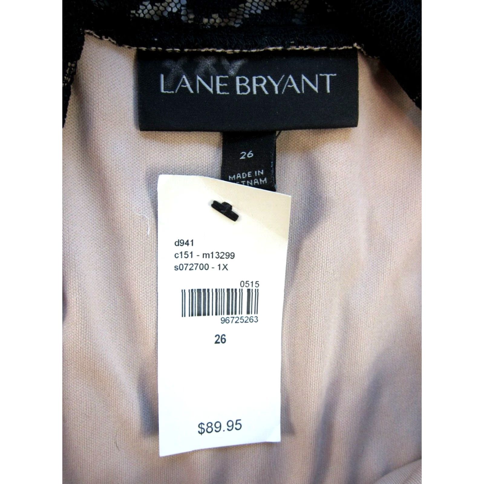 Vintage NWT Lane Bryant Black Lace Sleeveless Fit & Flare Tank Dress Woman Plus 26 Size 4XL / US 24-26 - 3 Thumbnail