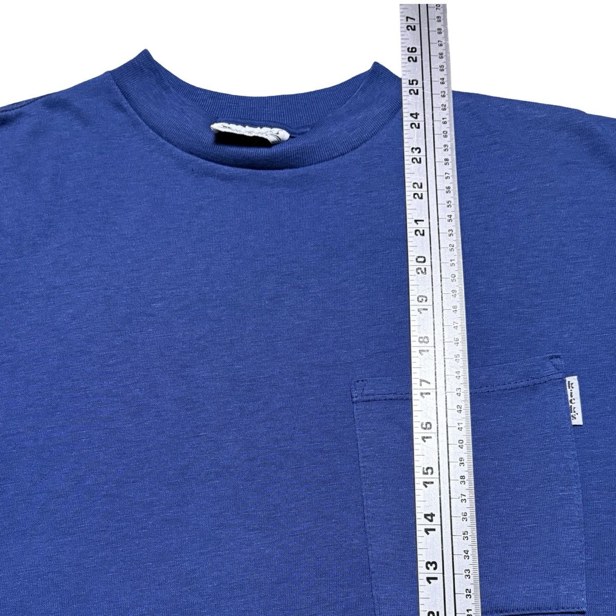 Other V70s 80s Kick Blank Pocket T Shirt Blue Poly Cotton 50/50 M Size US M / EU 48-50 / 2 - 5 Thumbnail