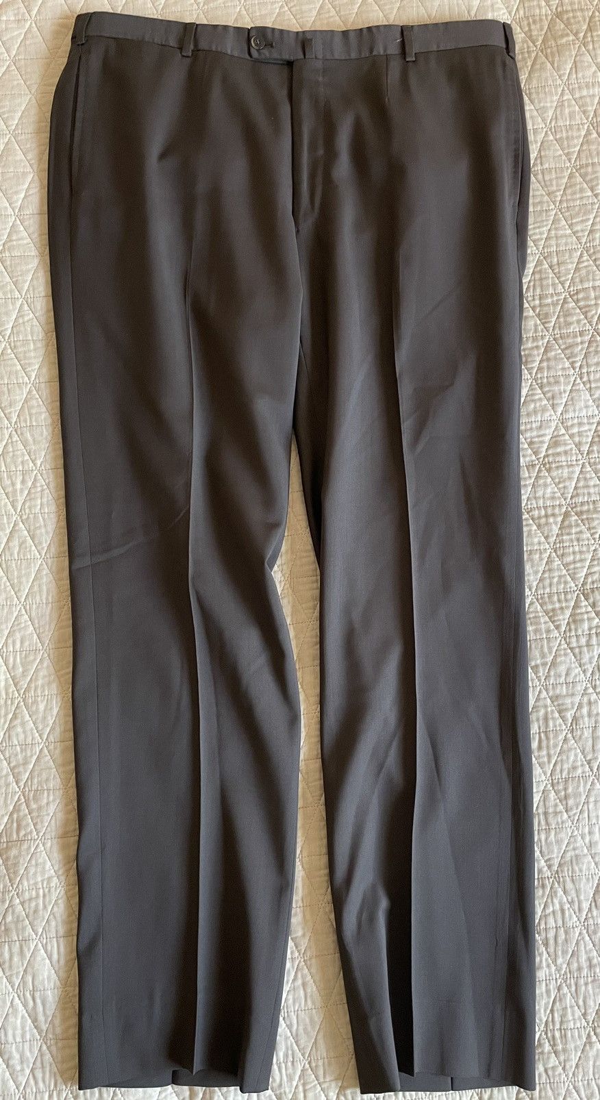 Isaia Aquaspider Wool Flat Front Trouser Size 38R - 3 Thumbnail