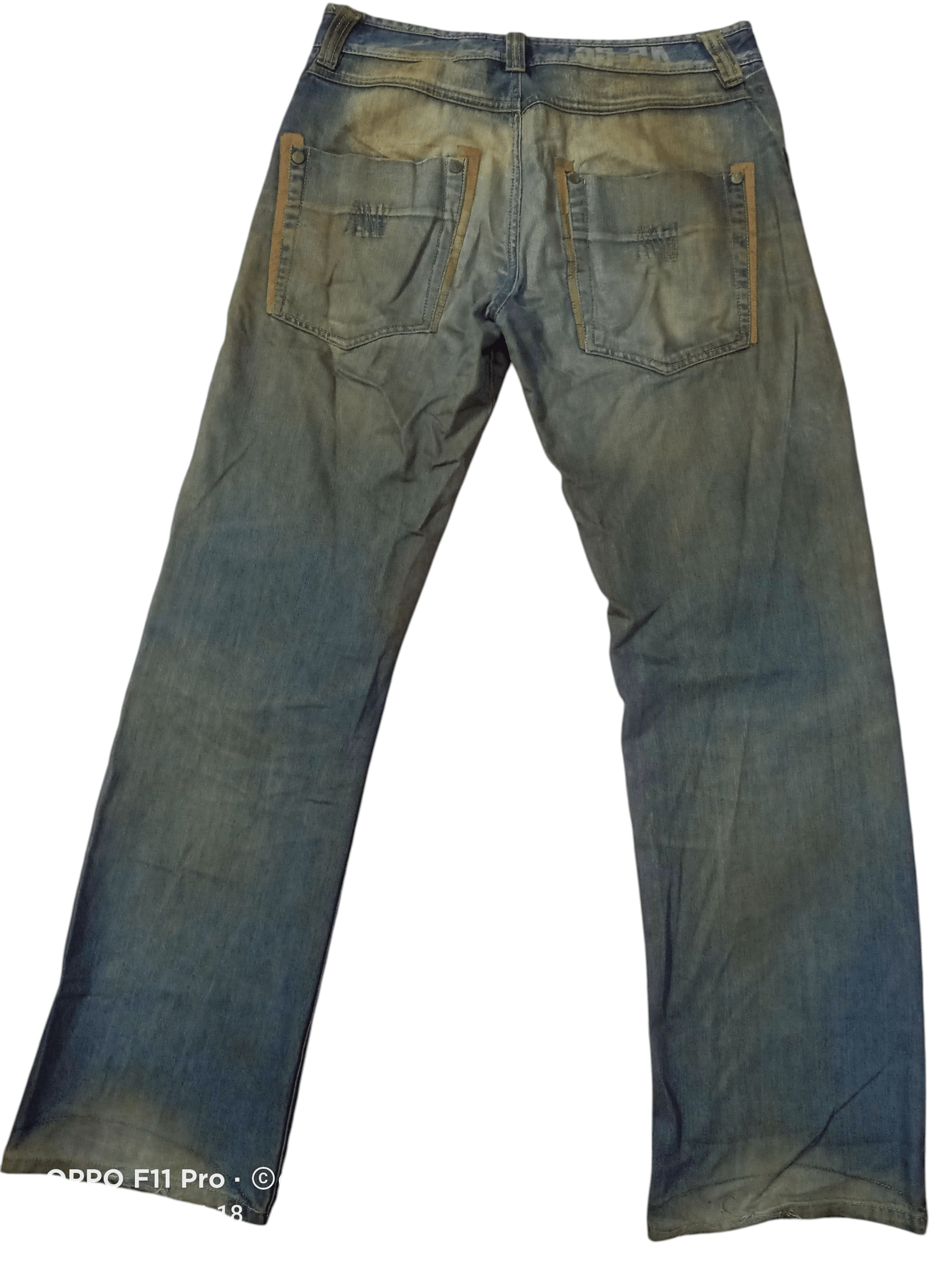 If Six Was Nine 🌟Zara Distressdenim Flare Men Denim 🌟 Size US 34 / EU 50 - 2 Thumbnail