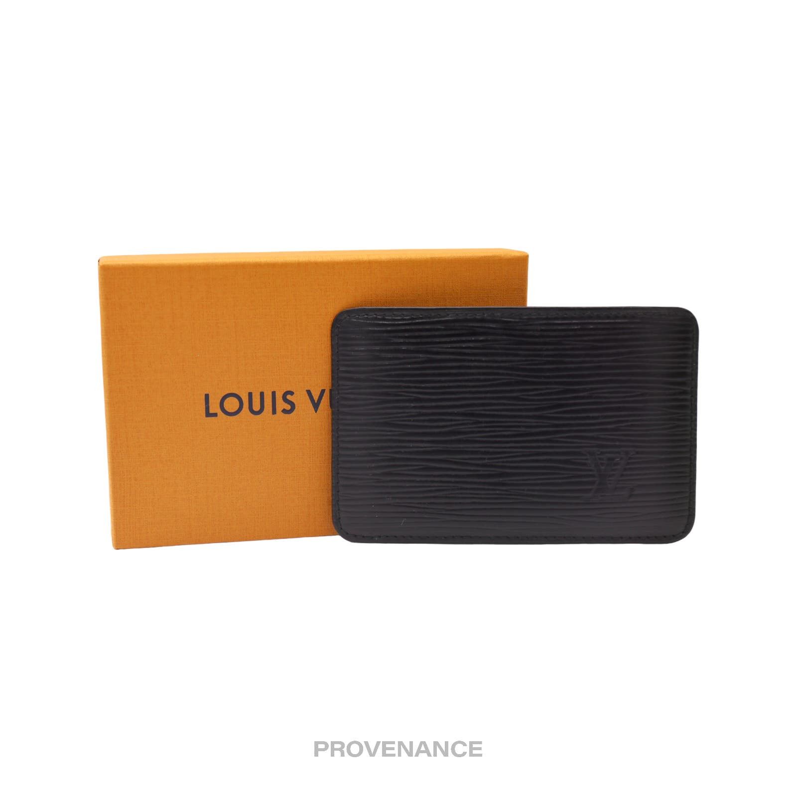 image of Louis Vuitton Malletier Card Holder Wallet - Black Epi, Men's