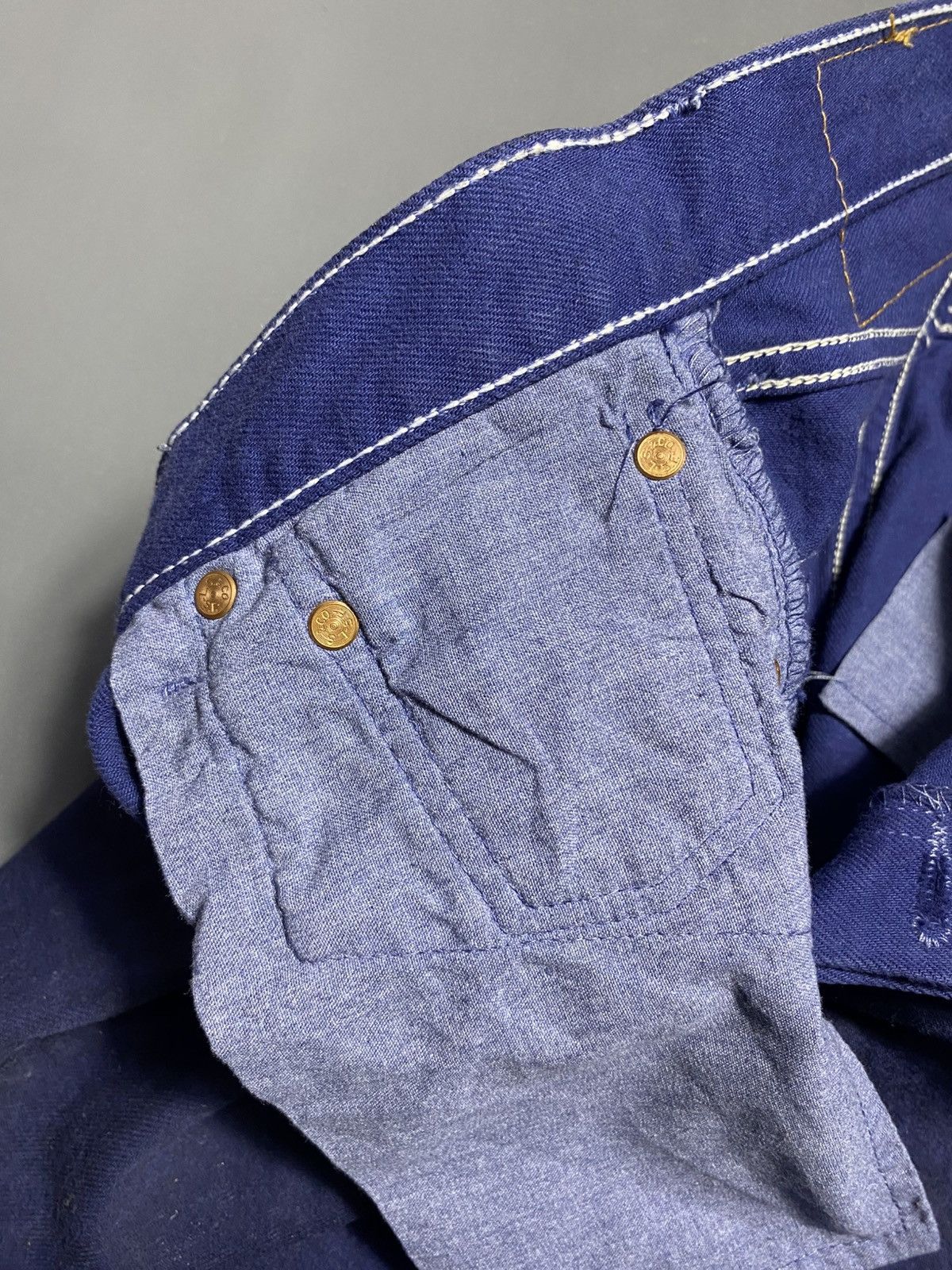 Levi's Levi's 501 Wax Coated Blue Waxed Jeans Size US 29 - 9 Thumbnail
