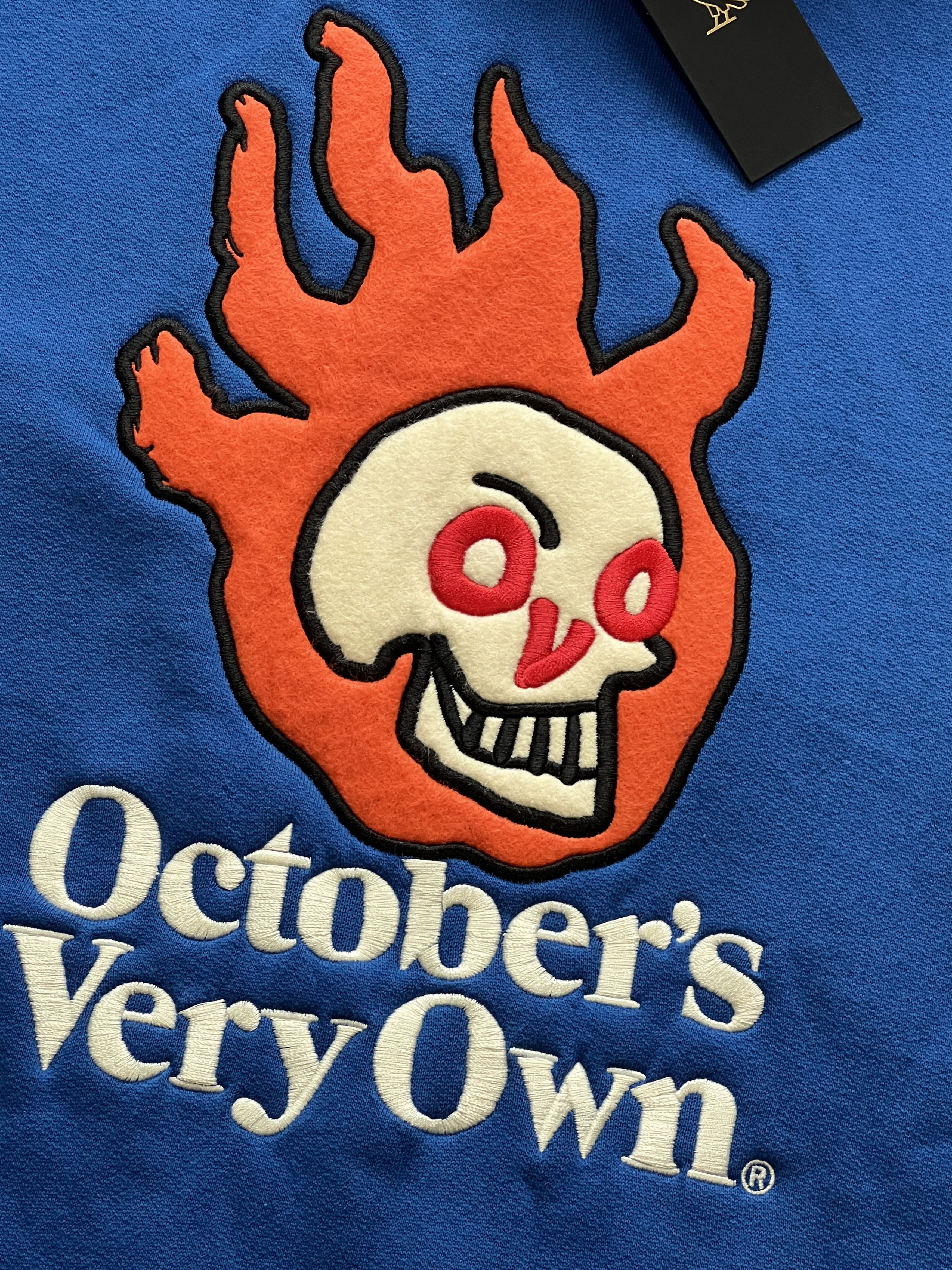 Drake 🦉 💀 🔥 OVO HOT EMBROIDERED SKULL HOODIE Size US XL / EU 56 / 4 - 2 Thumbnail