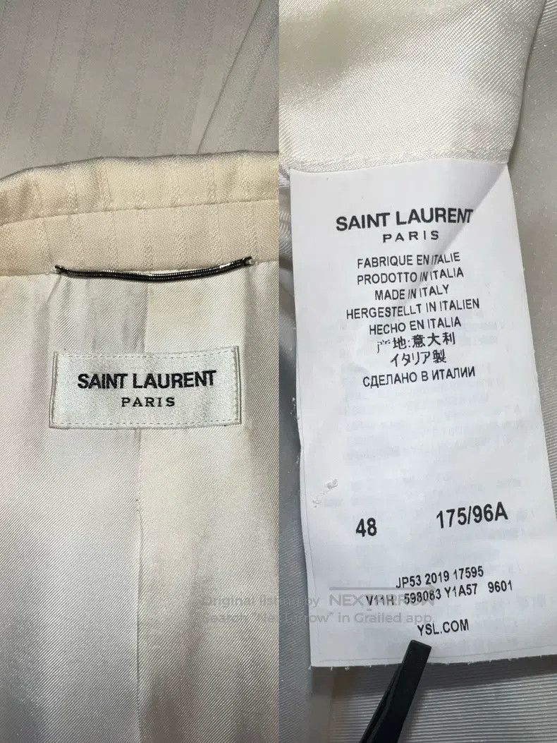 Saint Laurent Paris Saint Laurent Paris Beige Thin Striped Suit Set Size US M / EU 48-50 / 2 - 4 Thumbnail