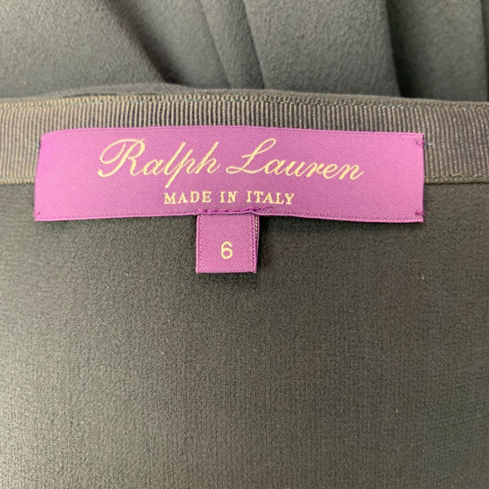 Ralph Lauren RALPH LAUREN Size 6 Navy Silk Solid Slits Long Skirt Size 28" / US 6 / IT 42 - 5 Thumbnail