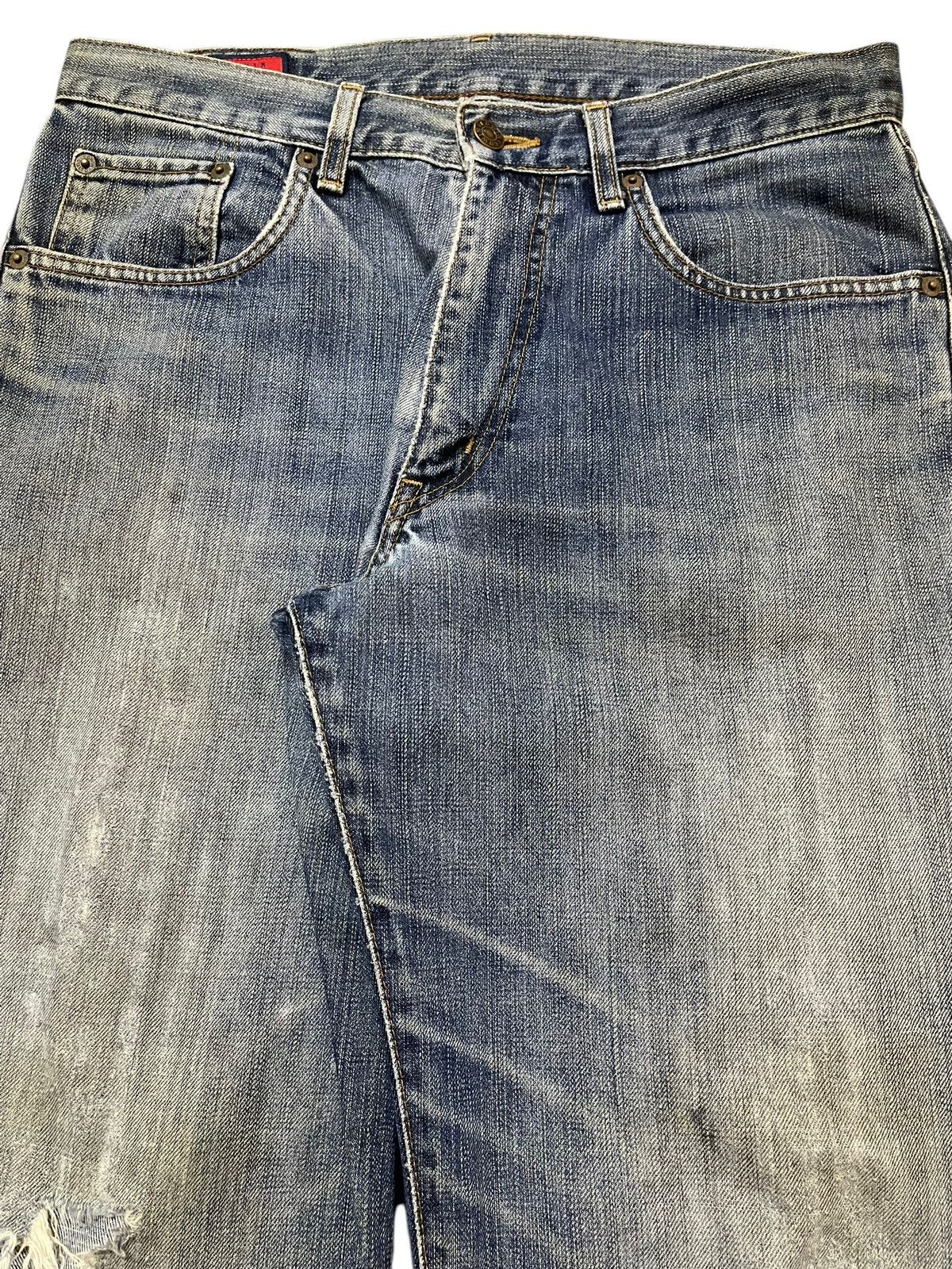 Edwin Vintage Edwin 503z Blue Faded Wash Distress Baggy Jeans Size US 31 - 4 Thumbnail