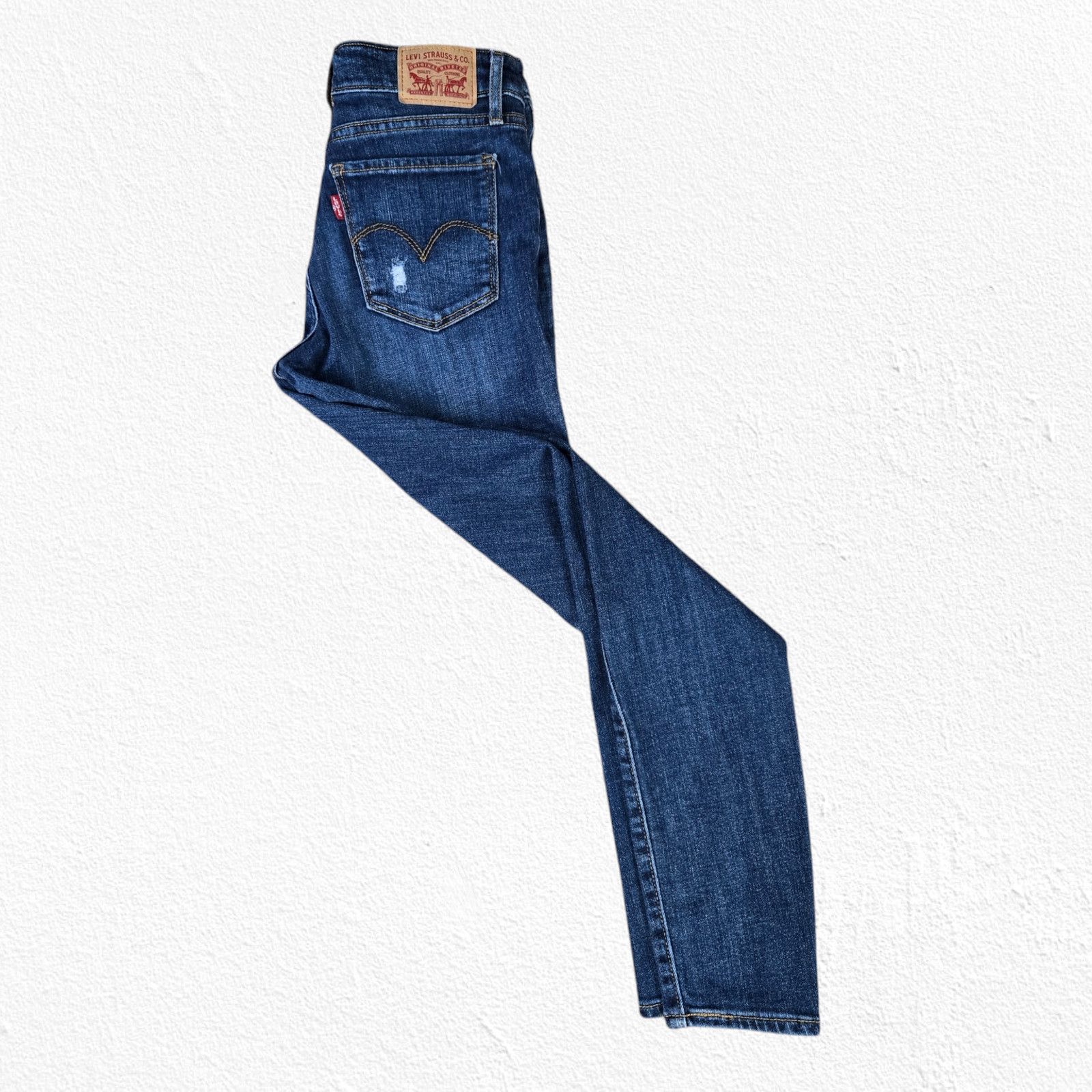 Levi's Levi's 711 Dark Distressed Low Rise Skinny Jeans Size 27 Size 27" / US 4 / IT 40 - 10 Thumbnail