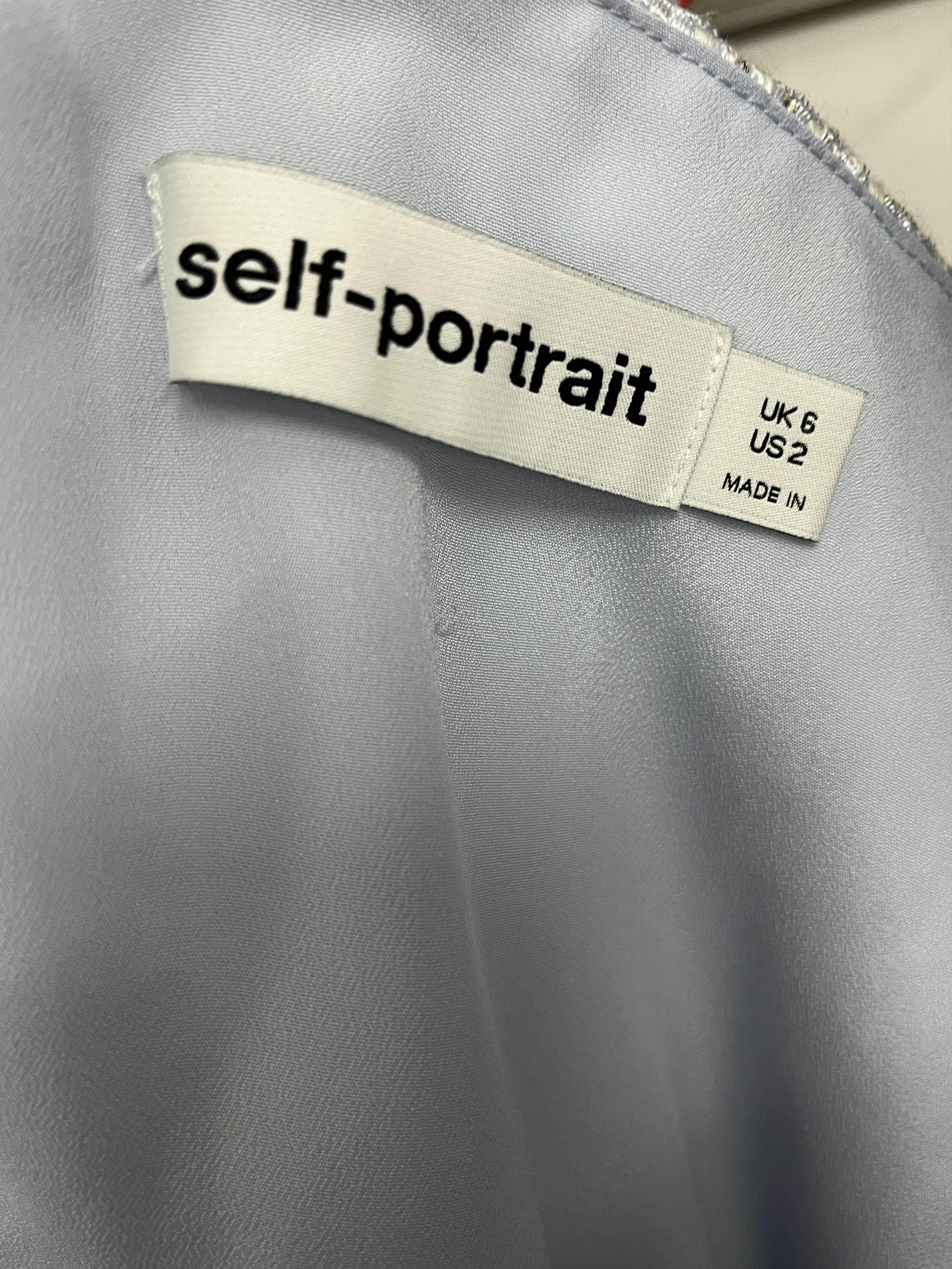 Self-Portrait Self-Portrait Light Blue Tweed One-Pc Dress Size XS / US 0-2 / IT 36-38 - 6 Thumbnail