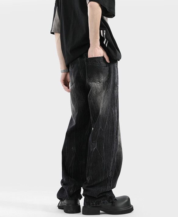Vintage Men's High-Street Loose Lightning Straight Jeans Size US 32 / EU 48 - 5 Thumbnail