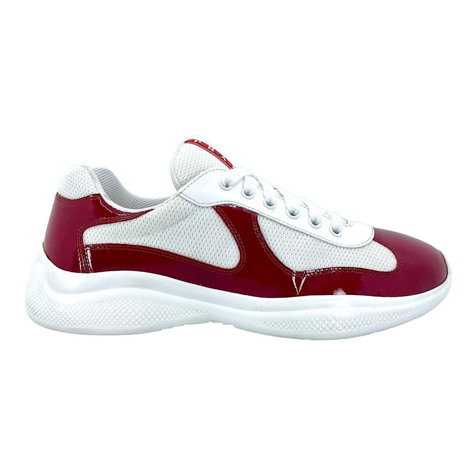 image of Prada America's Cup Sneaker Low Ruby Red White, Men's (Size 7.5)