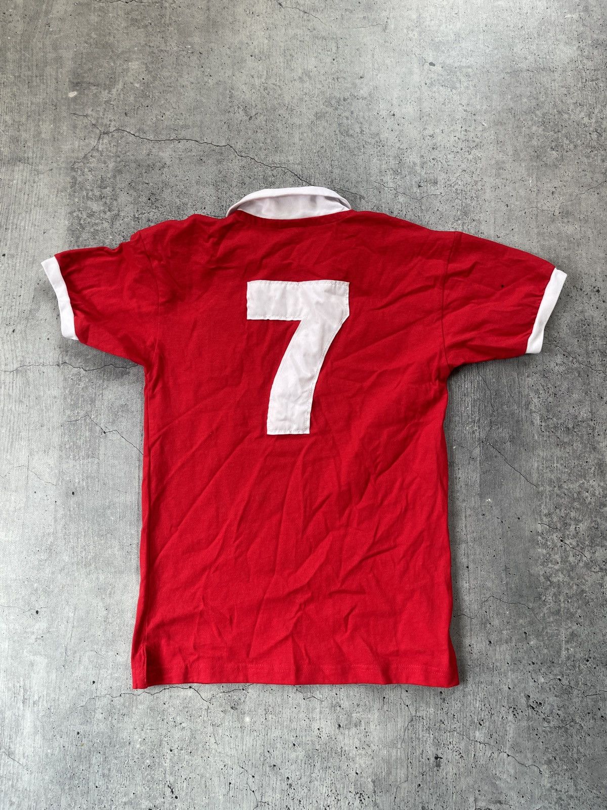 Vintage Score Draw Manchester United 1973 #7 Retro Shirt Jersey Size US S / EU 44-46 / 1 - 4 Thumbnail