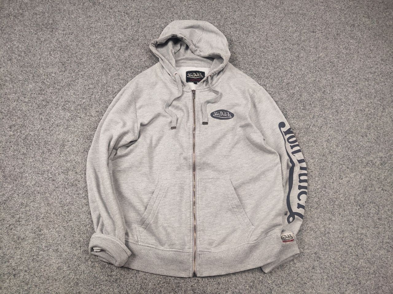 Von Dutch Von Dutch Vintage Gray Zip Hoodie Big sleeves Logo Y2K Style Size US L / EU 52-54 / 3 - 2 Thumbnail