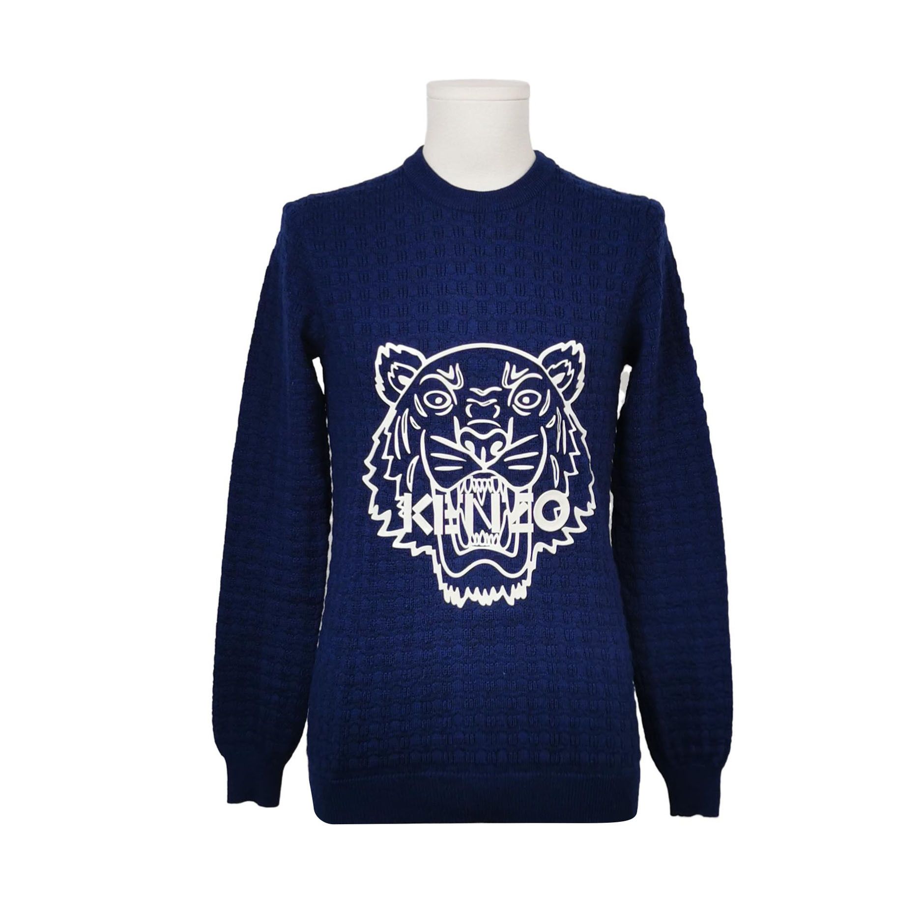 Kenzo Kenzo XS Wool Tiger Logo Round Neck Sweater Size US XS / EU 42 / 0 - 1 Thumbnail