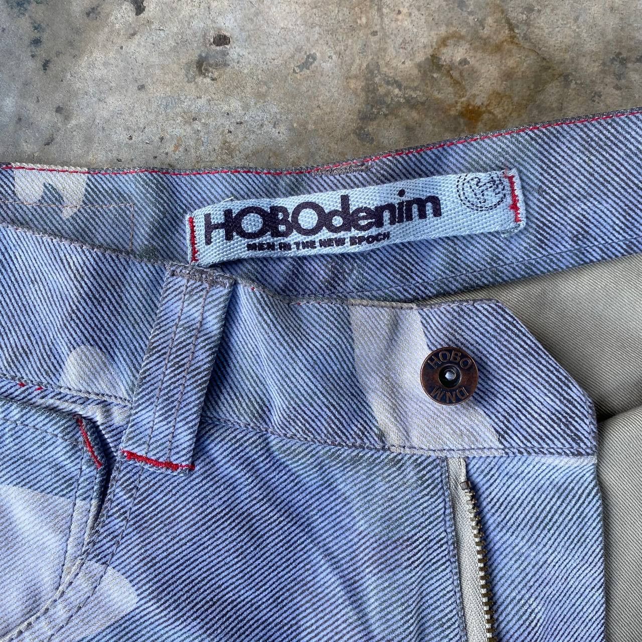 Hobo HOBO DENIM Vintage 90s Wide Leg Blue Camo Skate Pants Baggy Size US 30 / EU 46 - 9 Thumbnail