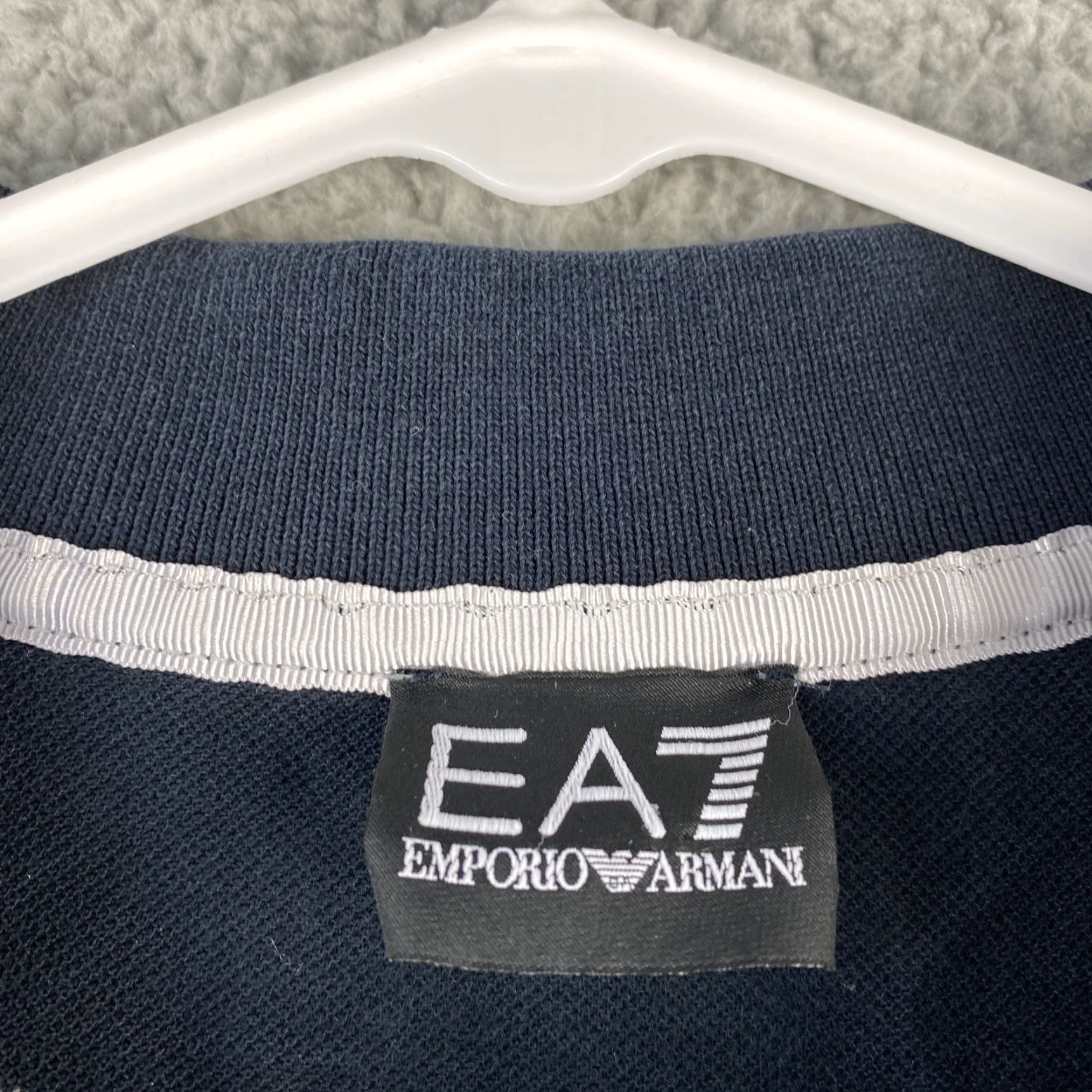 Vintage VINTAGE Armani Jeans Men’s Polo Shirt Short Sleeve Size XXL Black Solid 90s Mens Size US XXL / EU 58 / 5 - 3 Thumbnail