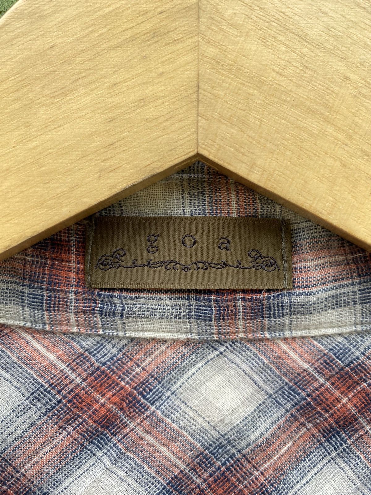 GOA GOA Vintage Distressed Plaid Western Raw Hem Grunge Fade Size ONE SIZE - 7 Thumbnail