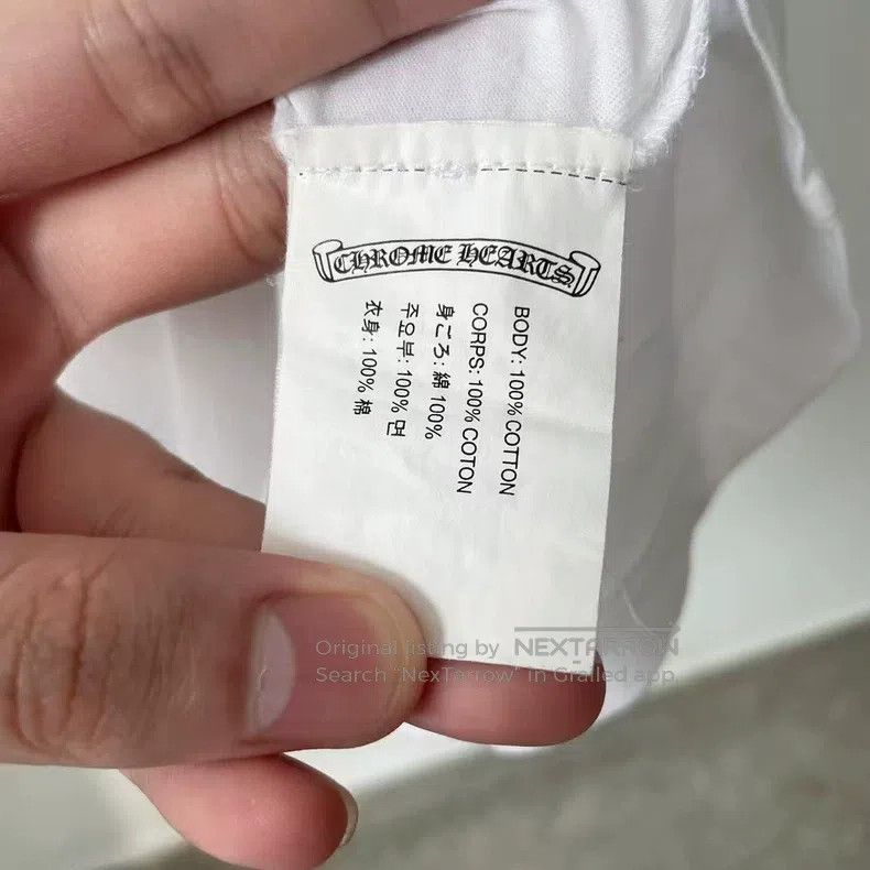 Chrome Hearts CHROME HEARTS Size L White sketch scroll phantom cross long Size L / US 10 / IT 46 - 8 Thumbnail