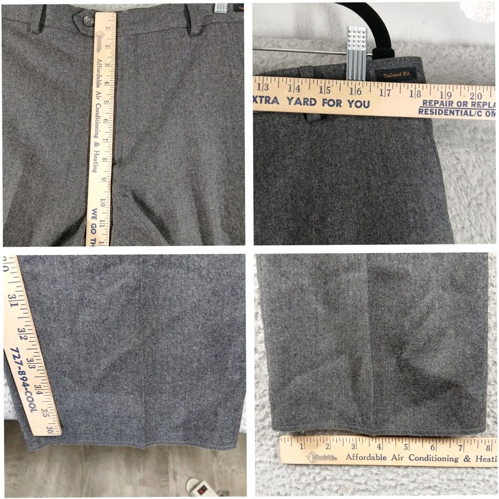 Jos. A. Bank Jos. A. Bank Reserve Wool Cashmere Pants Tailored Fit Grey 36R NWT Size US 36 / EU 52 - 6 Thumbnail