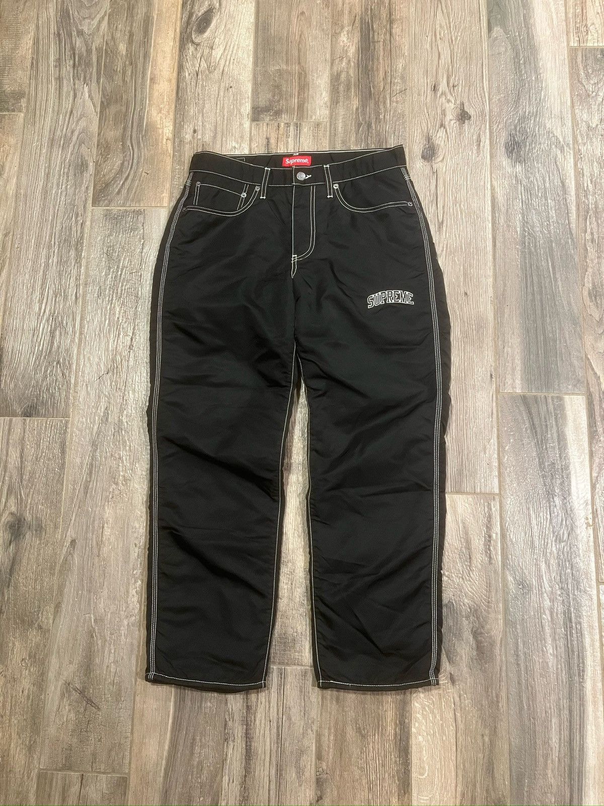 25ss Supreme Nylon Trail Pant BLAC黒 耐水 Supreme SS19 Nylon Trail Pant Bundle Feet Casual Long Pants
