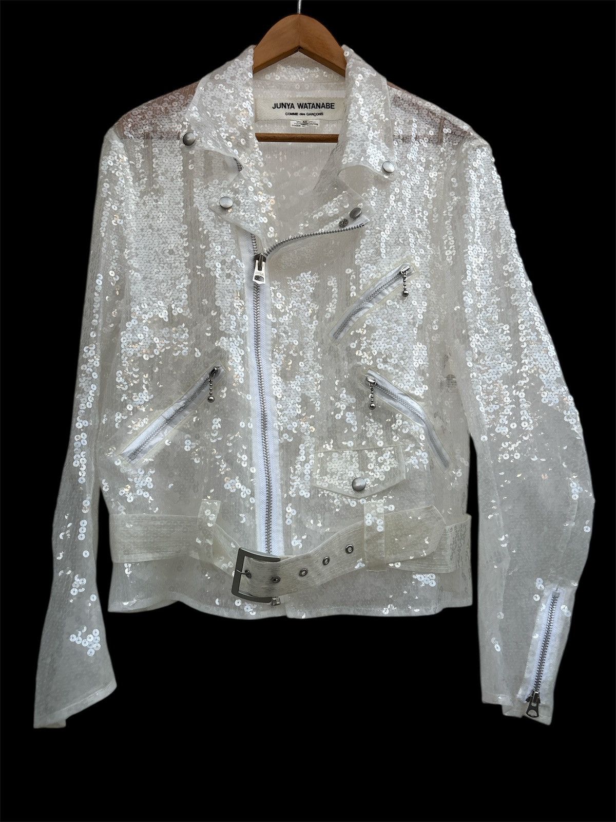 Junya Watanabe SS21 Runway Sequin Perfecto Moto Jacket Size US M / EU 48-50 / 2 - 2 Thumbnail