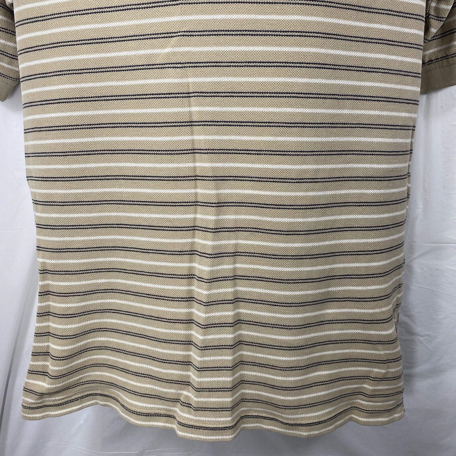Timberland Timberland Small Beige Striped Short Sleeve Polo Shirt Size US M / EU 48-50 / 2 - 5 Thumbnail