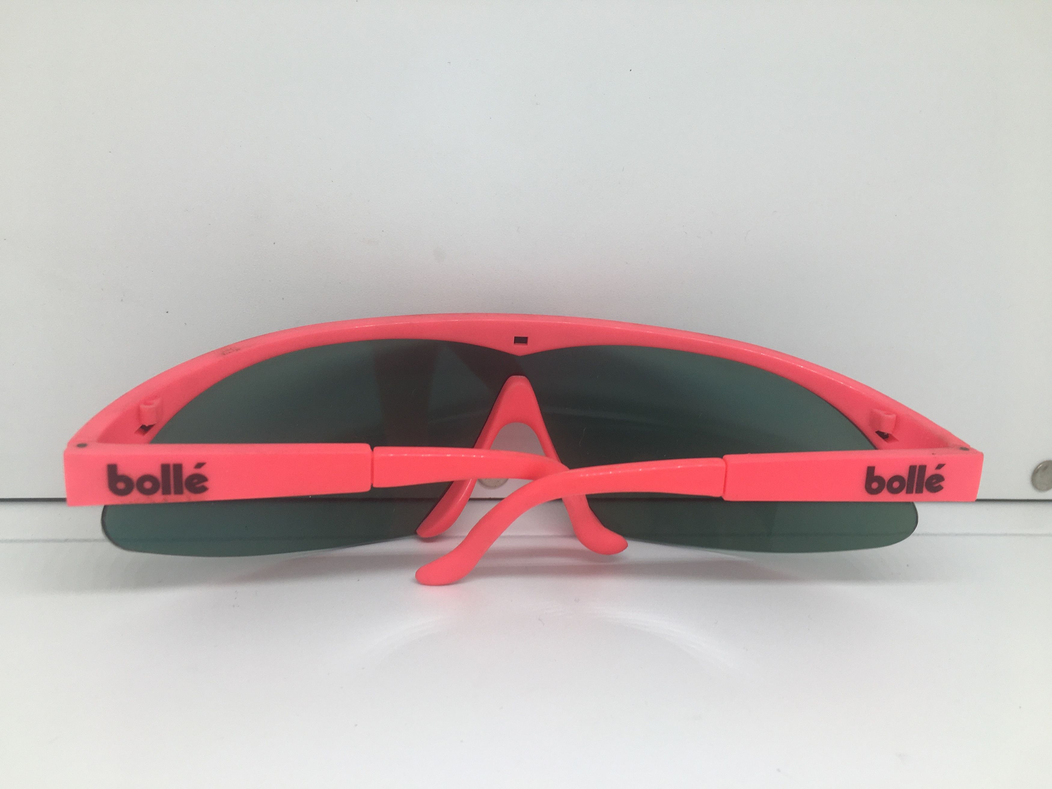 Vintage Vintage 70s Bolle Wrapped Pink Half Rim Sunglasses Frame Size ONE SIZE - 8 Thumbnail