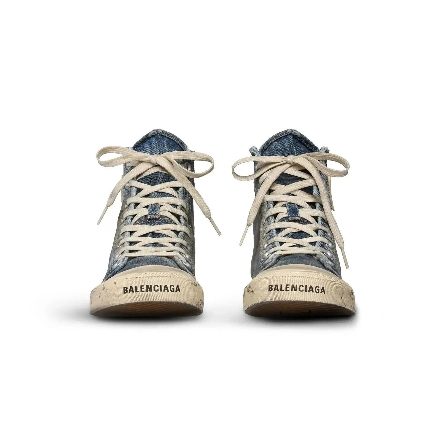 Balenciaga o1la1rc1a0525 Paris High Top Sneakers in Blue Size US 14 / EU 47 - 6 Thumbnail