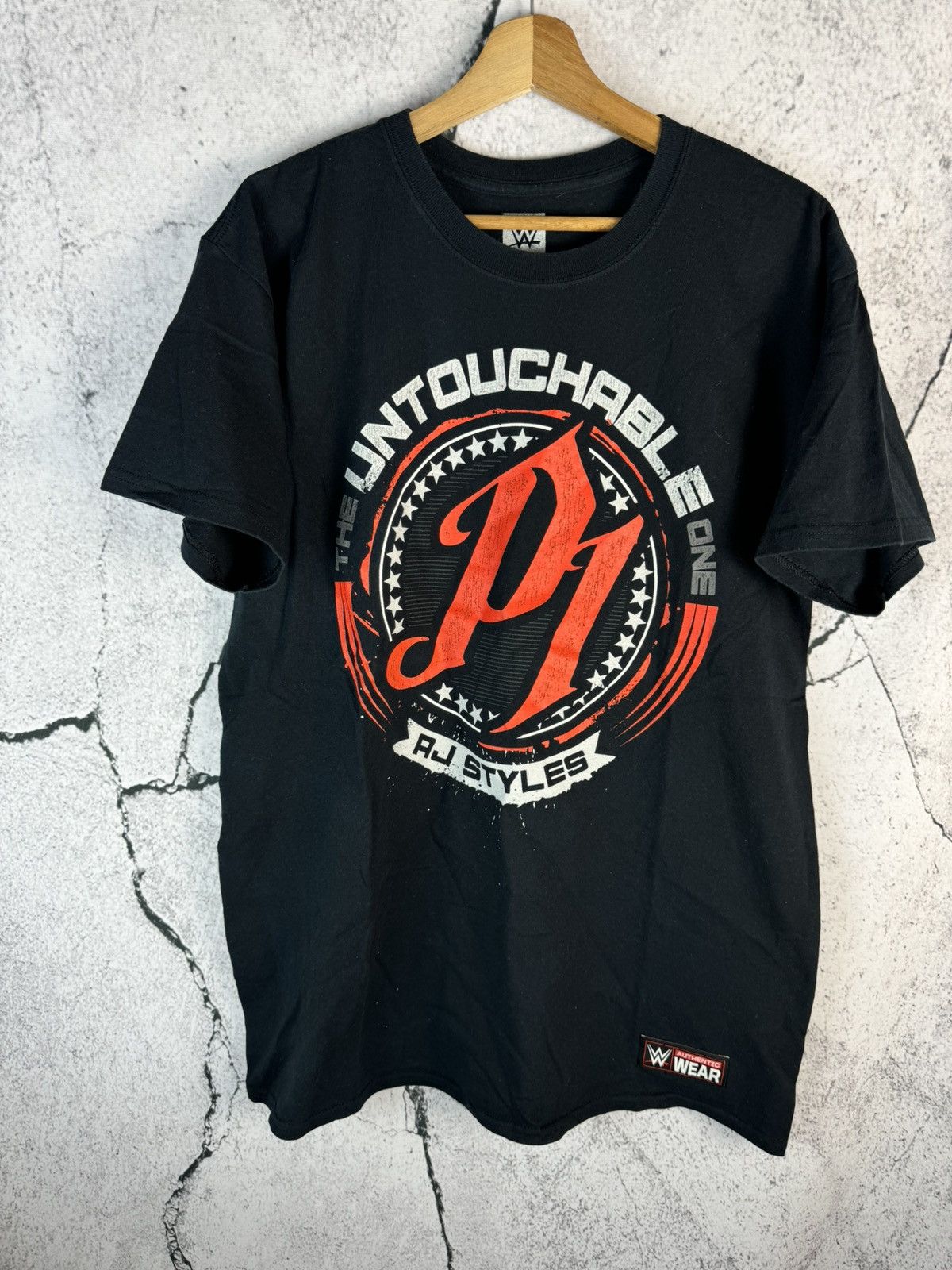 Vintage Wrestling WWE WWF untochable AJ STYLES T-shirt M Size US L / EU 52-54 / 3 - 1 Thumbnail