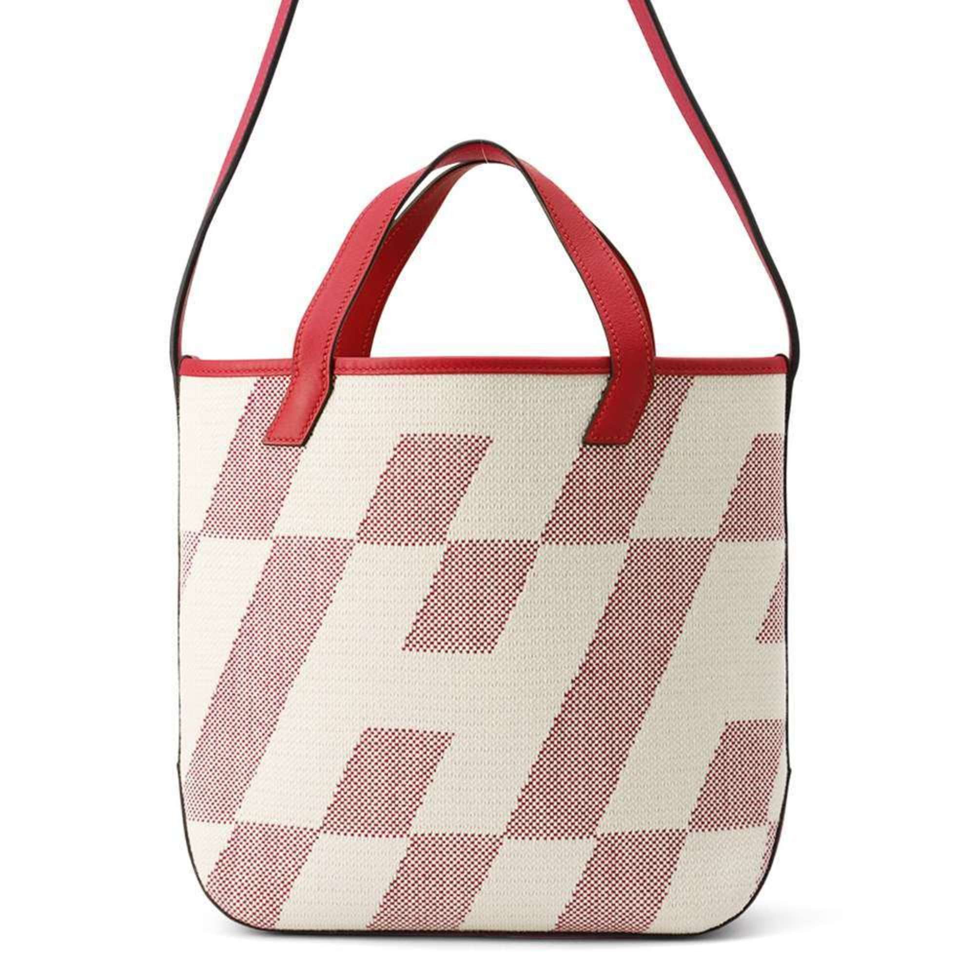 Hermes Tote Bag H Ambié Pm Framboise Swift Toile Z Stamp Hermes Handbag, Women's