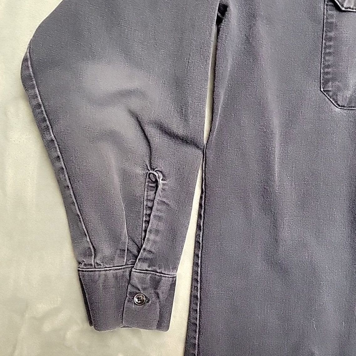 Vintage VINTAGE Bulwark FR Shirt Mens L Navy Blue Flame Resistant Long Sleeve Workwear Size US L / EU 52-54 / 3 - 3 Thumbnail