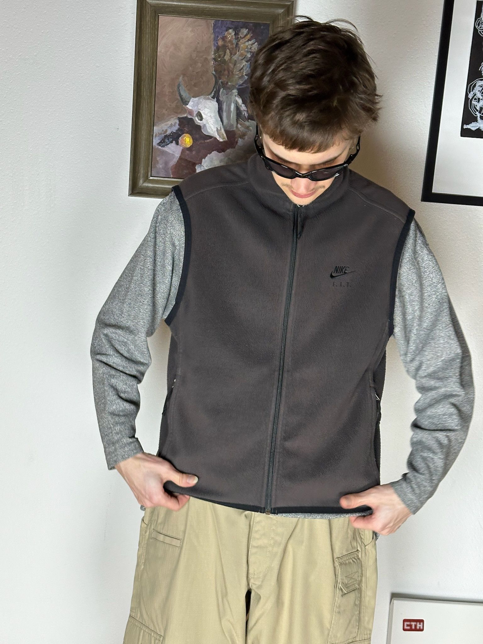 Nike Vintage 90s Nike FIT ACG fleece vest size m Size US M / EU 48-50 / 2 - 1 Thumbnail