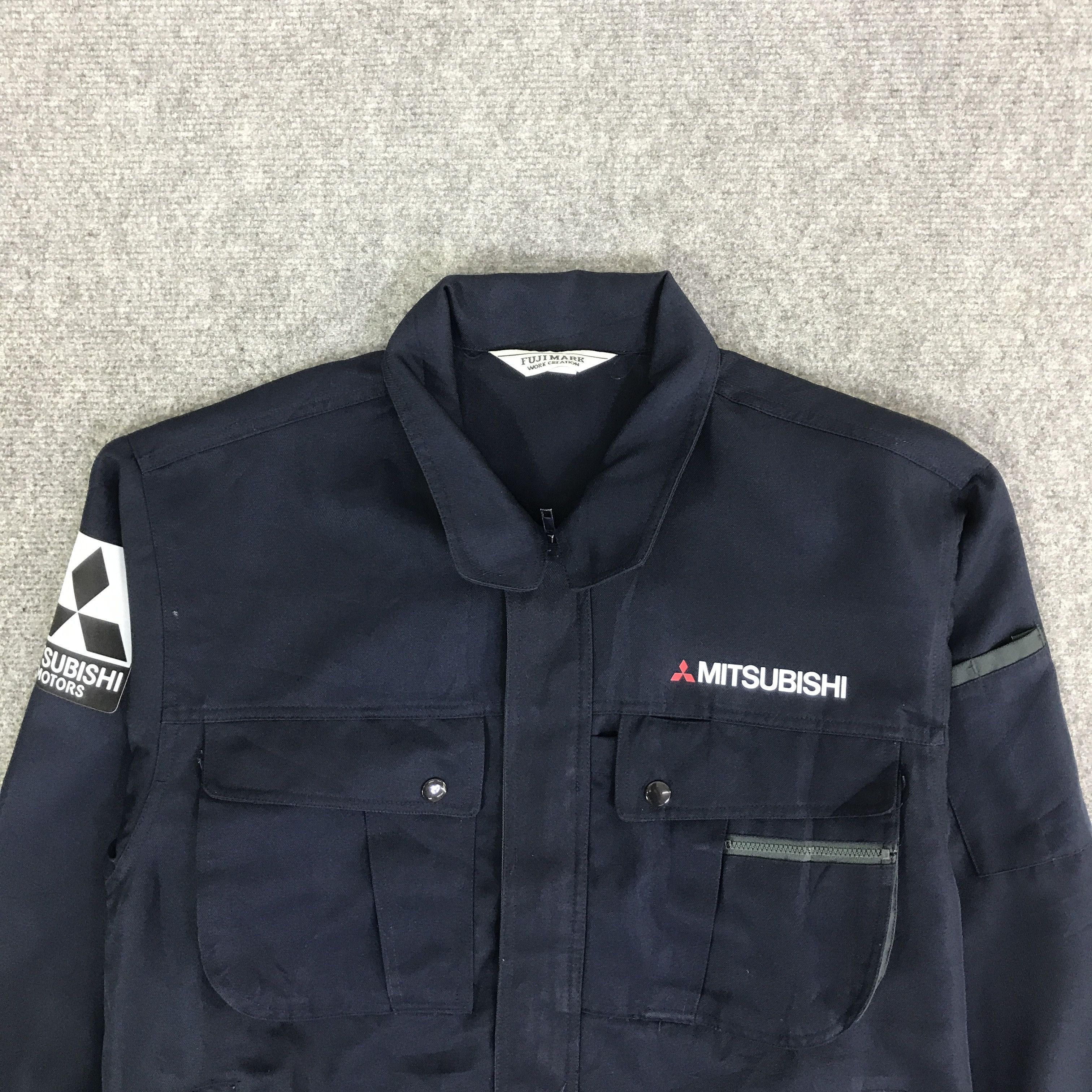 Japanese Brand MITSUBISHI RACING NAVY CUSTOM JACKET K123B16 Size US L / EU 52-54 / 3 - 3 Thumbnail