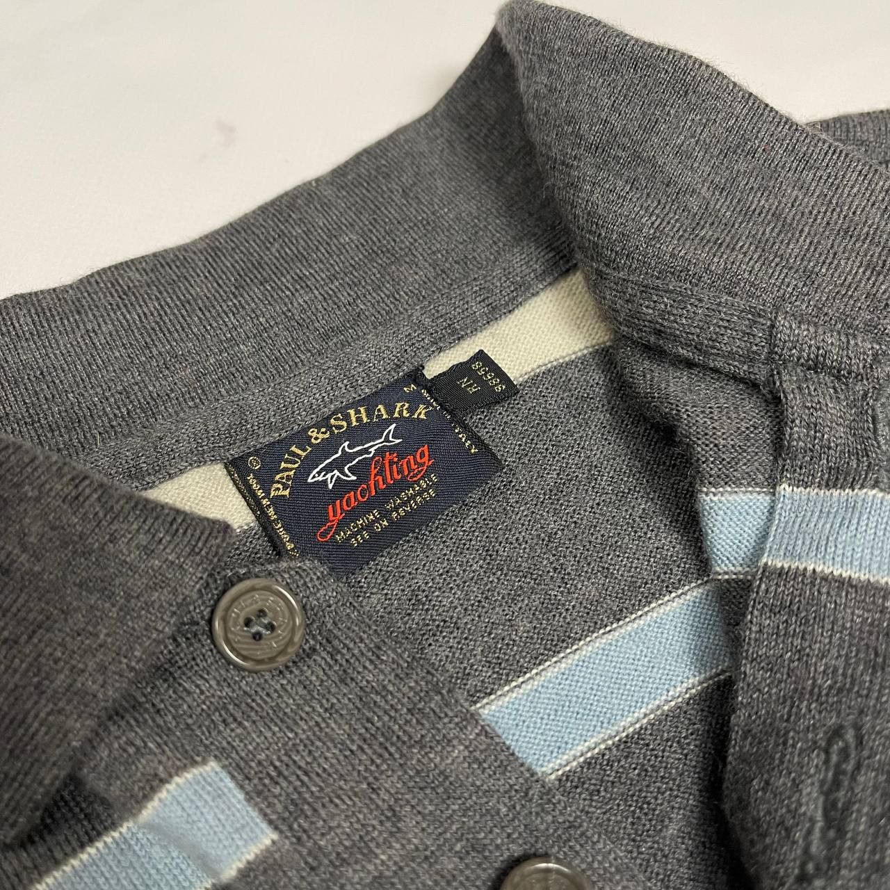 Paul & Shark PAUL & SHARK 100% Wool Striped Sweater Rugby Shirt Size US M / EU 48-50 / 2 - 6 Thumbnail