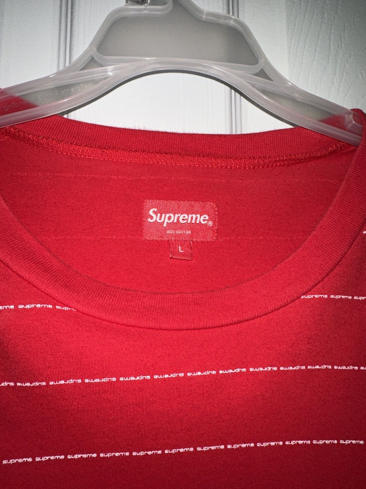 Supreme logo stripe L/S Top