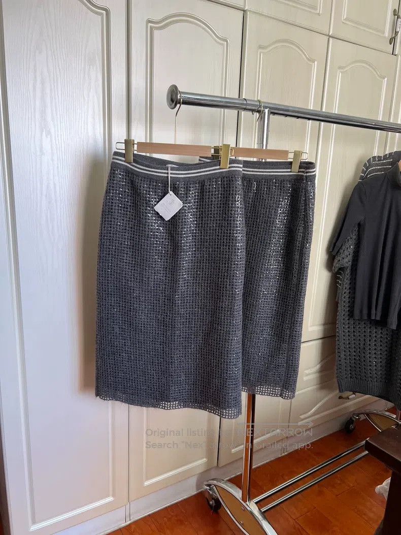 Brunello Cucinelli Brunello Cucinelli Sequin Skirt Size 26" / US 2 / IT 38 - 1 Thumbnail