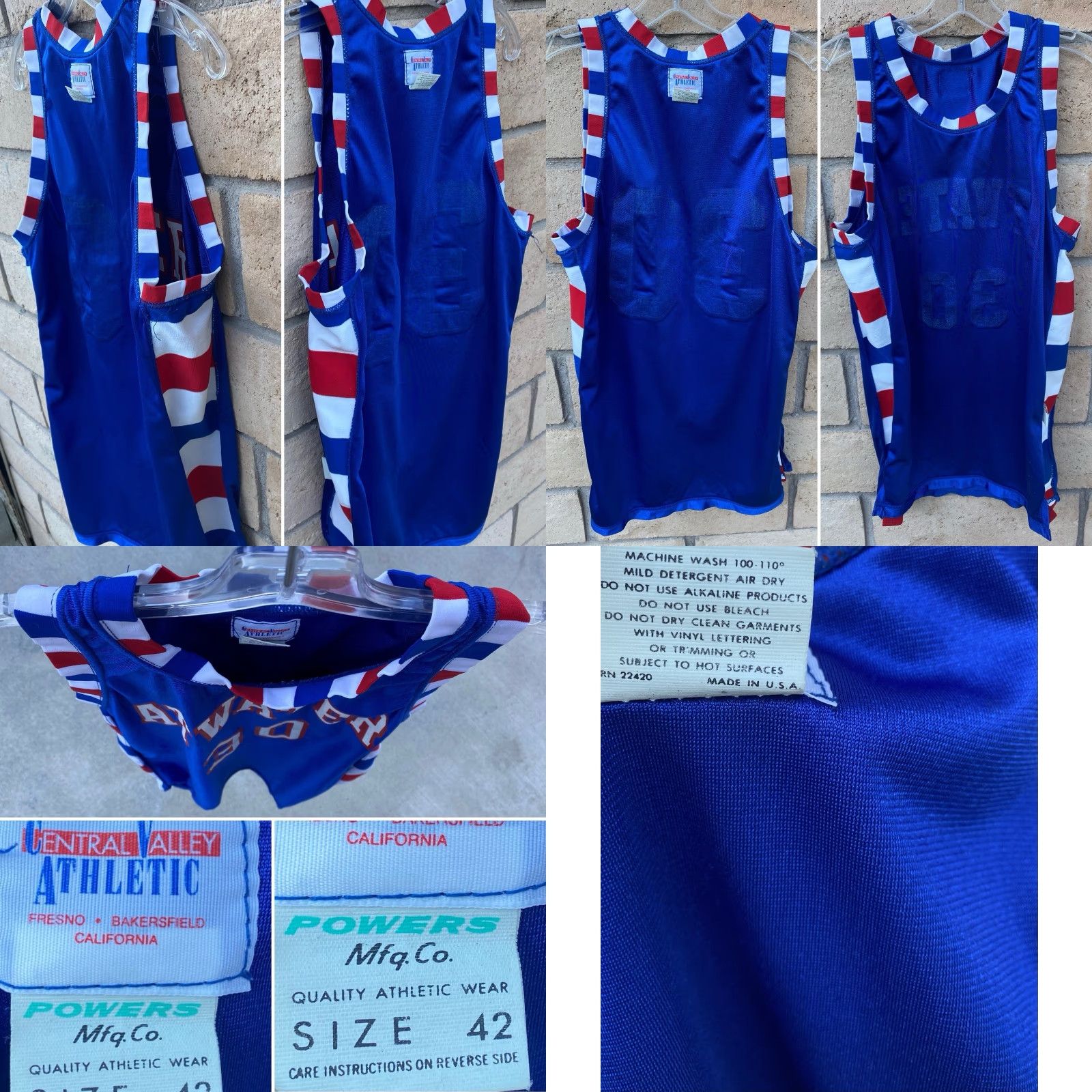 CO VINTAGE Powers Mfg Co Atwater Basketball Jersey 1970s 1980s Union Made Sz 42 Mens Large Jersey Size US XL / EU 56 / 4 - 9 Thumbnail